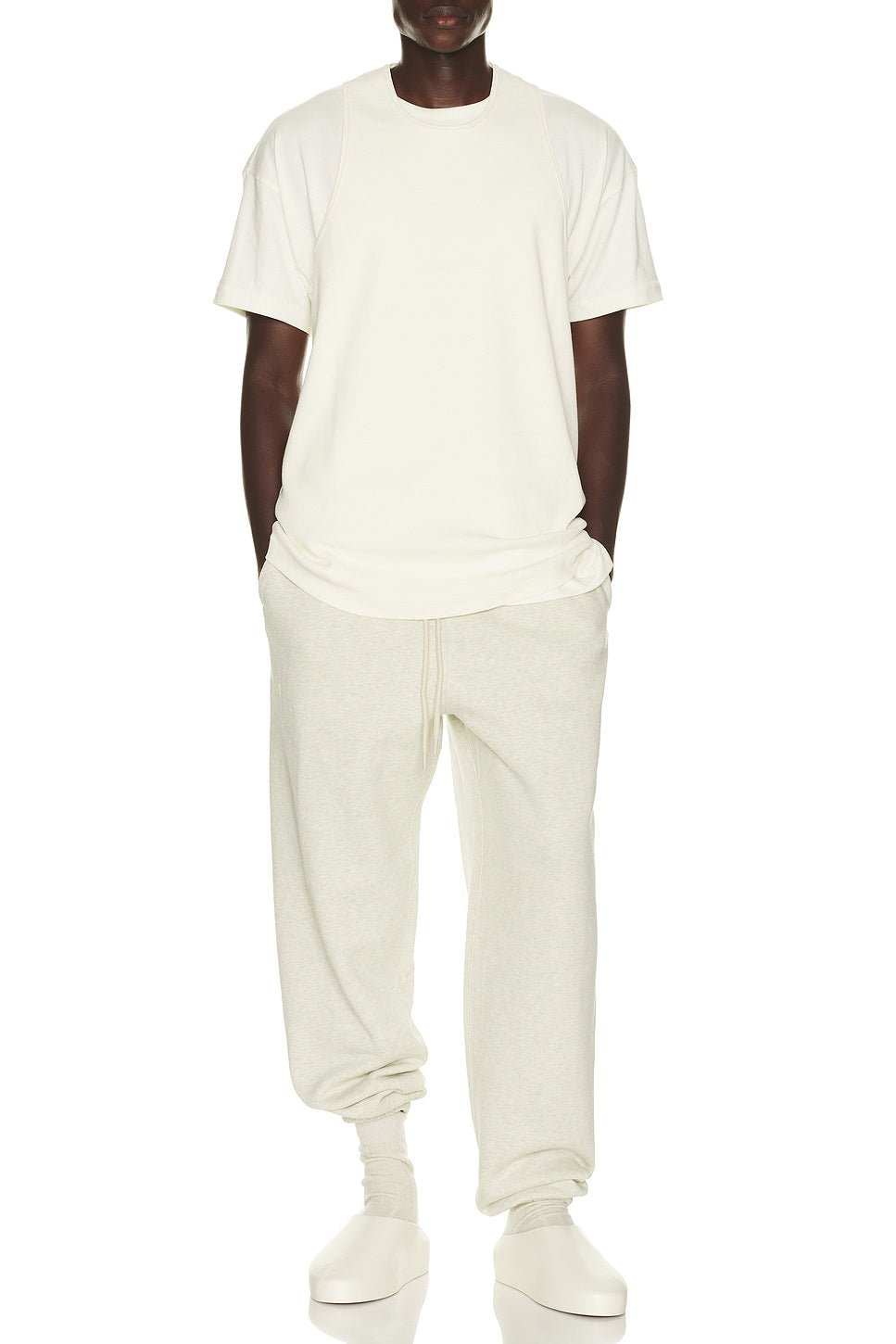 Fear of God Essentials Tri-Blend Essential Tee Slim Fit Ivory - Im Your Wardrobe