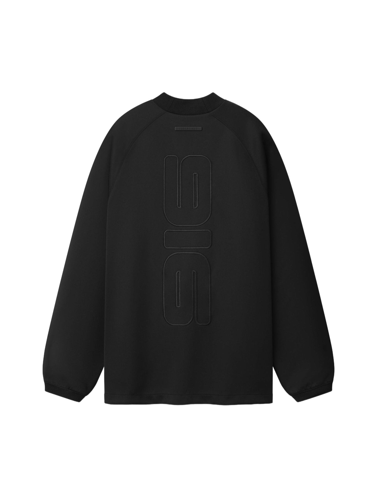 Fear of God Essentials Tricot 90s Relaxed Long Sleeve Mock Neck Black - Im Your Wardrobe