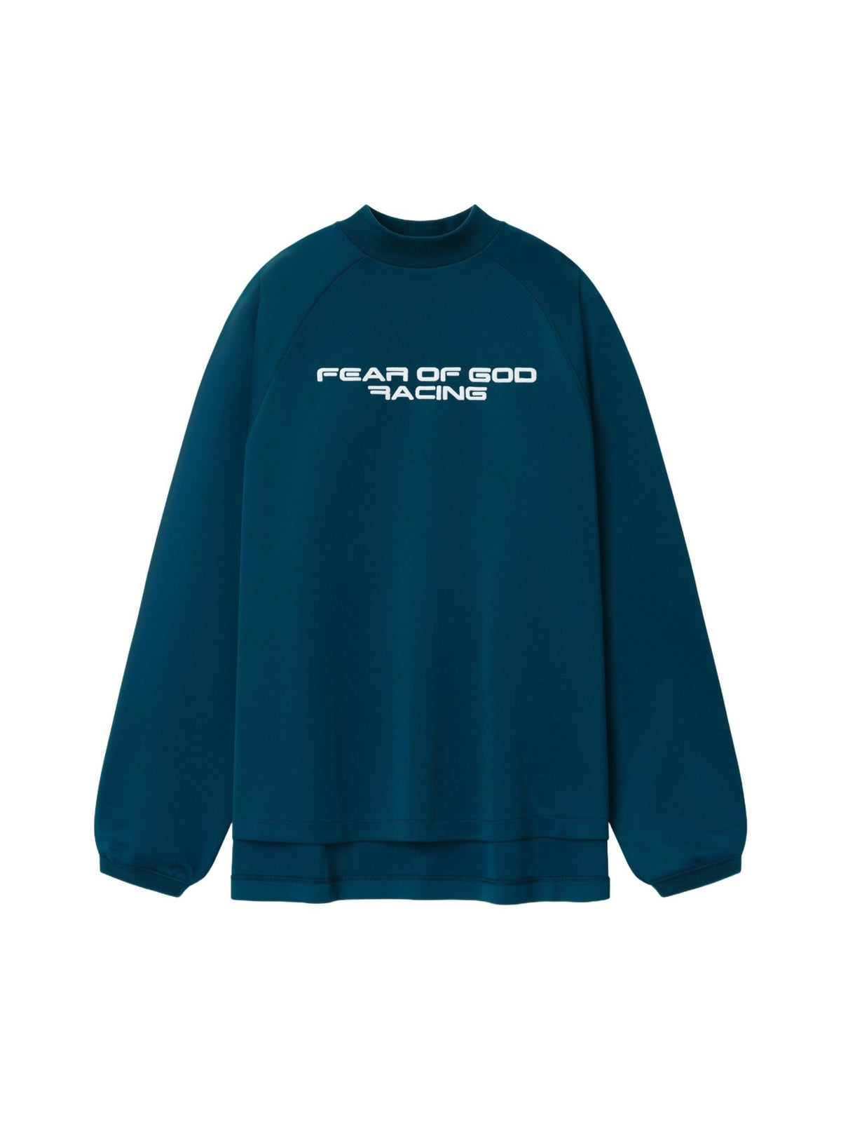 Fear of God Essentials Tricot 90s Relaxed Long Sleeve Mock Neck Night Sea - Im Your Wardrobe