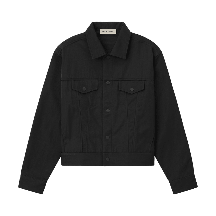 Fear of God Essentials Trucker Jacket Vintage Black (SS26) - Im Your Wardrobe