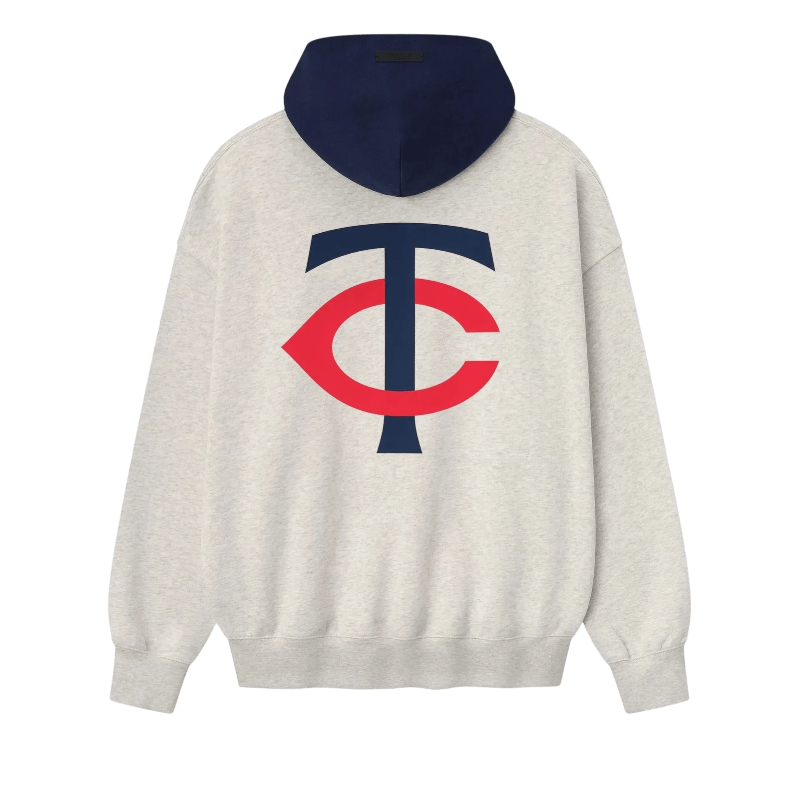 Fear of God Essentials Twins Sport Hoodie Oatmeal Heather/Midnight Navy - Im Your Wardrobe