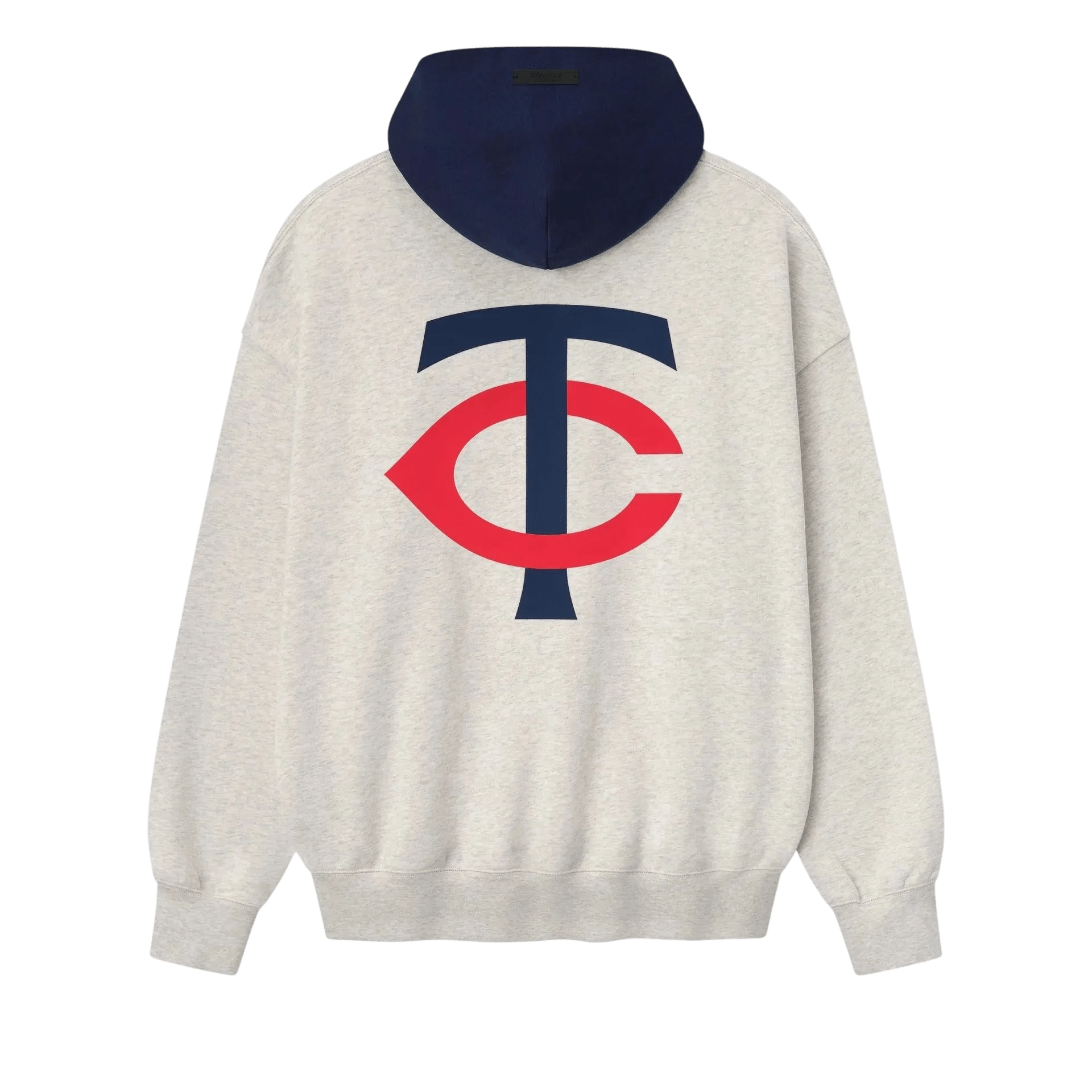 Fear of God Essentials Twins Sport Hoodie Oatmeal Heather/Midnight Navy - Im Your Wardrobe