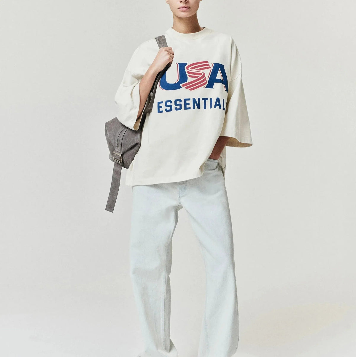 Fear Of God Essentials USA Baseball Merch Tee Oat - Im Your Wardrobe