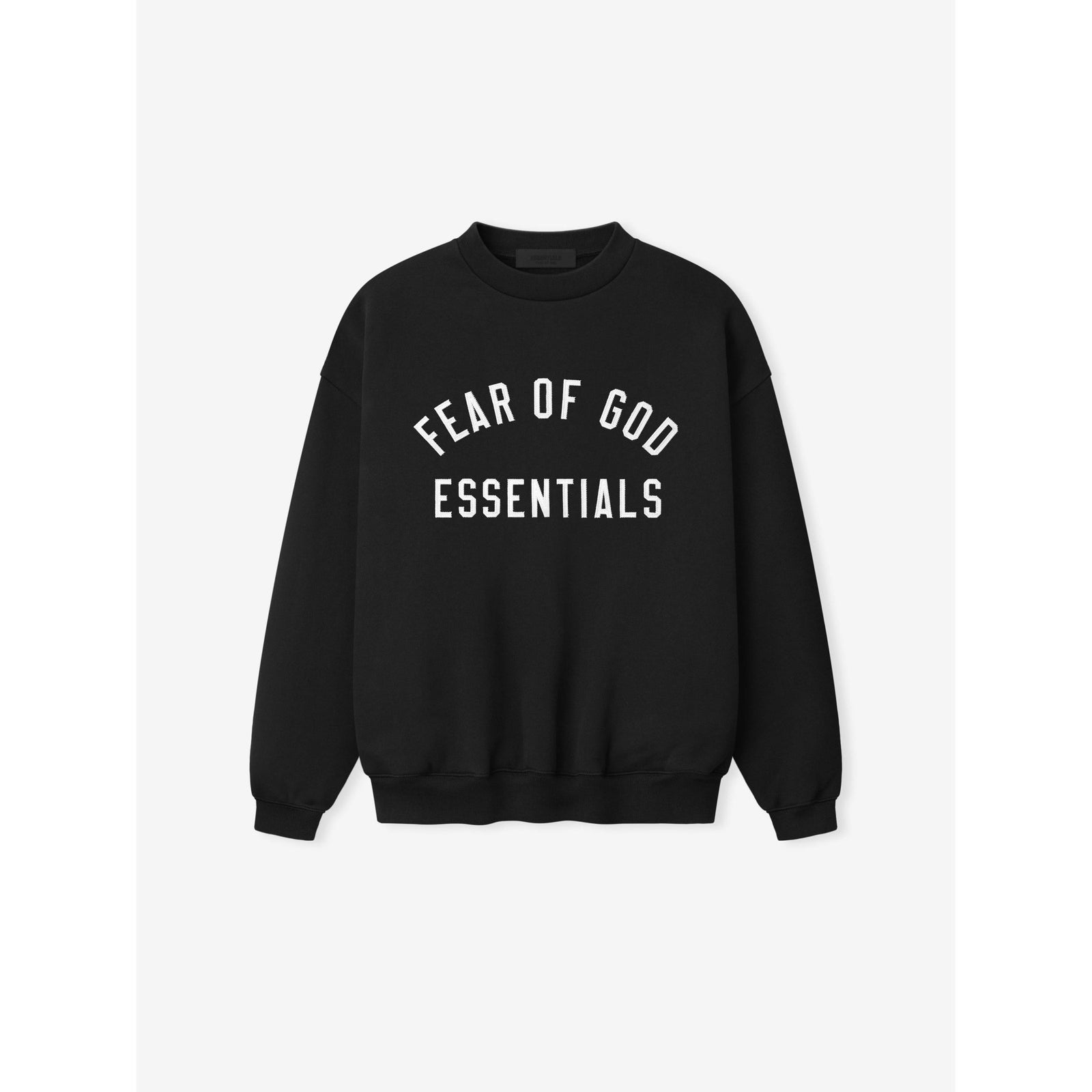 Fear of God Essentials Varsity 90s Crewneck Sweatshirt Vintage Black - Im Your Wardrobe