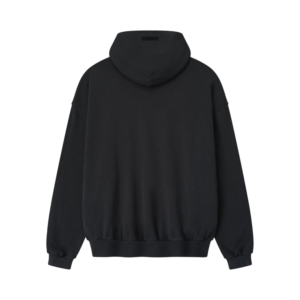 Fear of God Essentials Varsity 90s Fit Hoodie Vintage Black (FW25) - Im Your Wardrobe