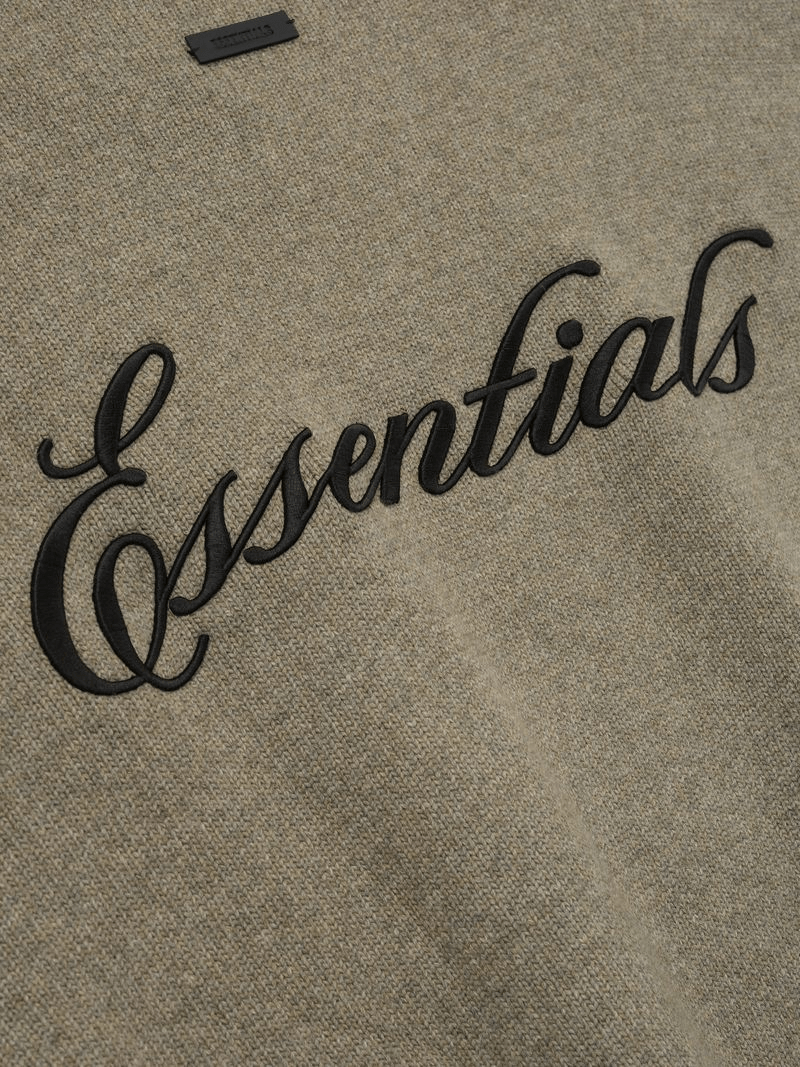 Fear of God Essentials Waffle Crewneck Sweater Homestead Heather - Im Your Wardrobe