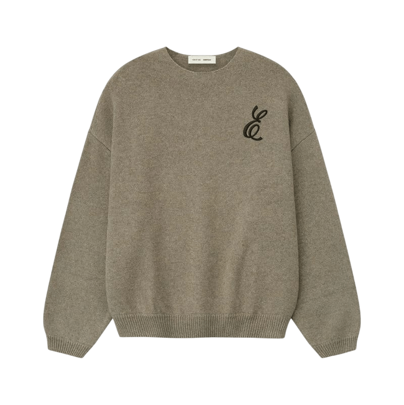 Fear of God Essentials Waffle Crewneck Sweater Homestead Heather - Im Your Wardrobe