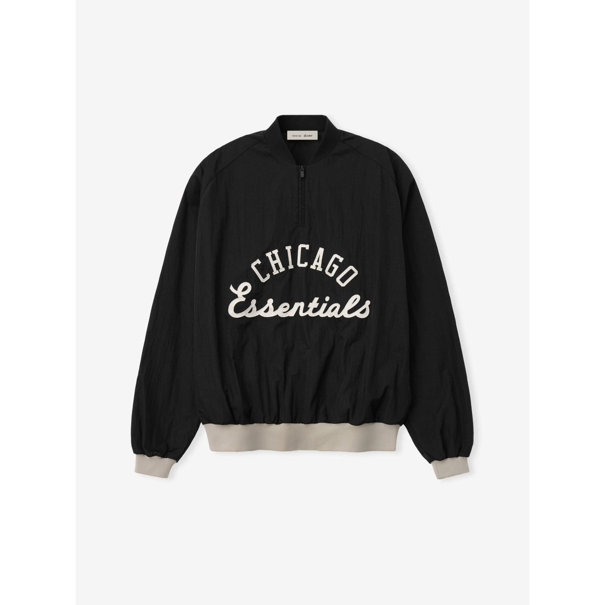 Fear of God Essentials White Sox Half Zip Pullover Black - Im Your Wardrobe
