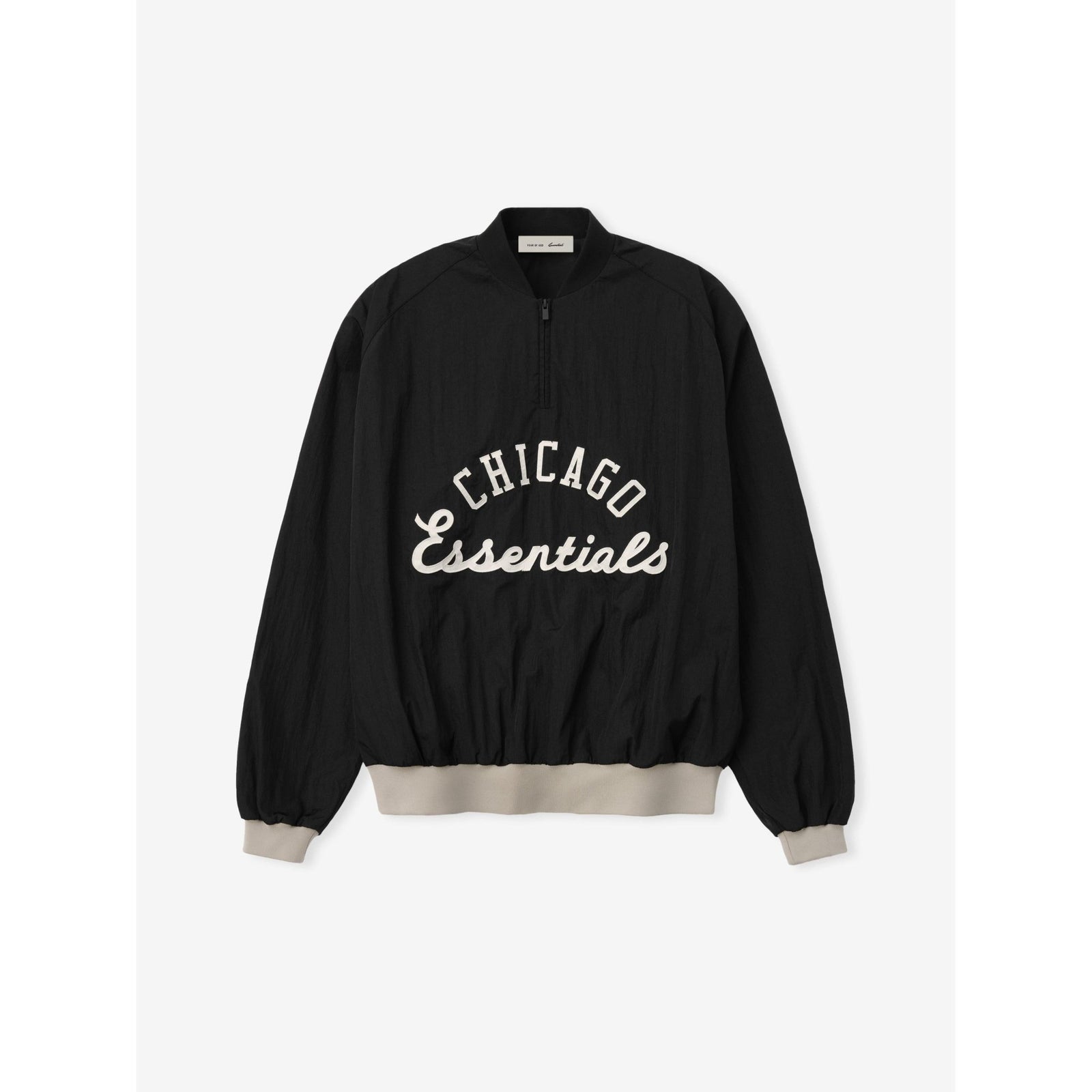 Fear of God Essentials White Sox Half Zip Pullover Black - Im Your Wardrobe