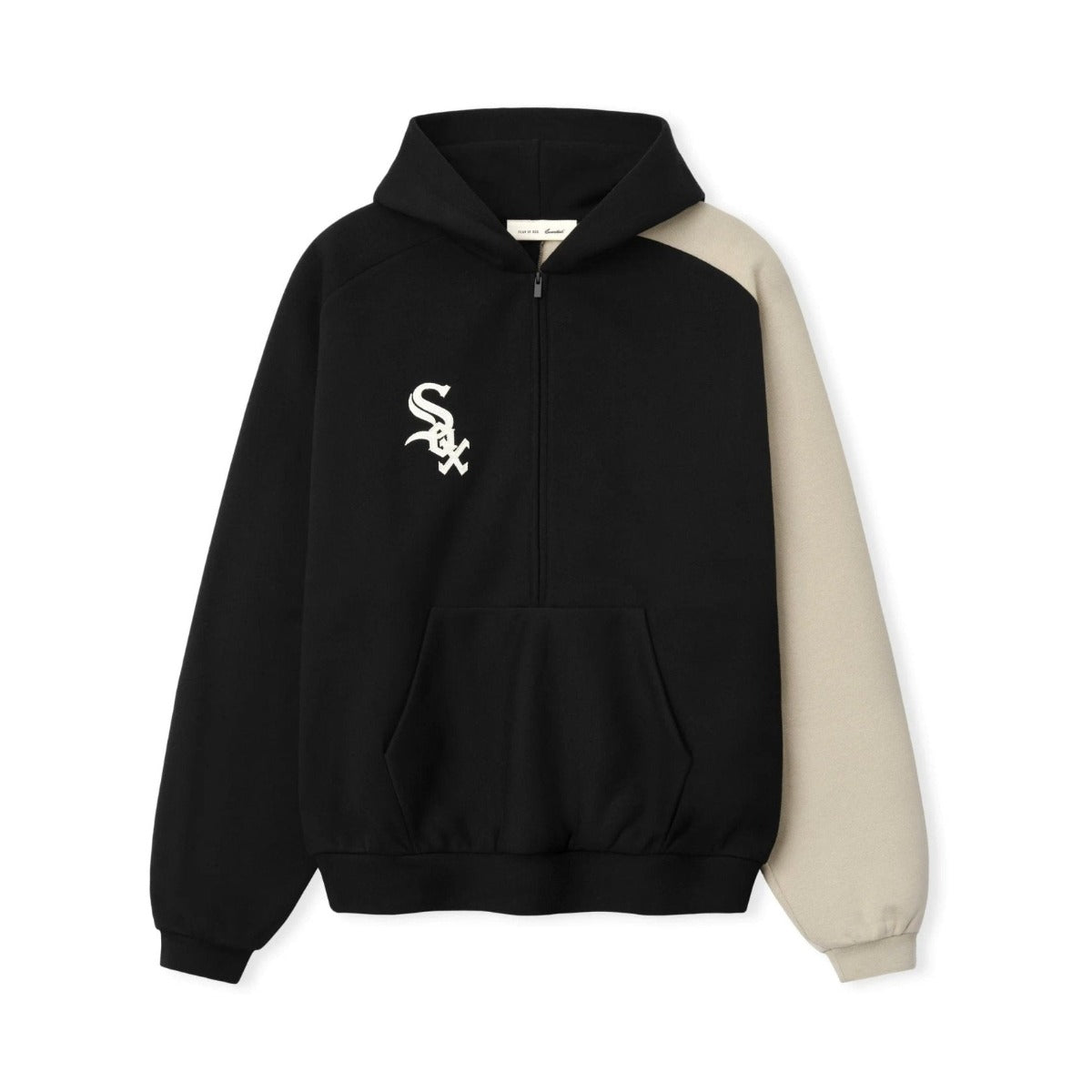 Fear of God Essentials White Sox Raglan Half Zip Sport Hoodie Black - Im Your Wardrobe