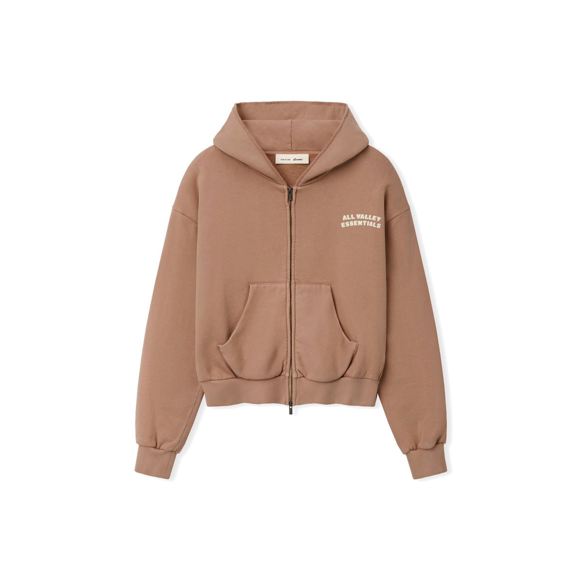 Fear of God Essentials Women's 90s Full Zip Hoodie Classic Fit Washed Ginger