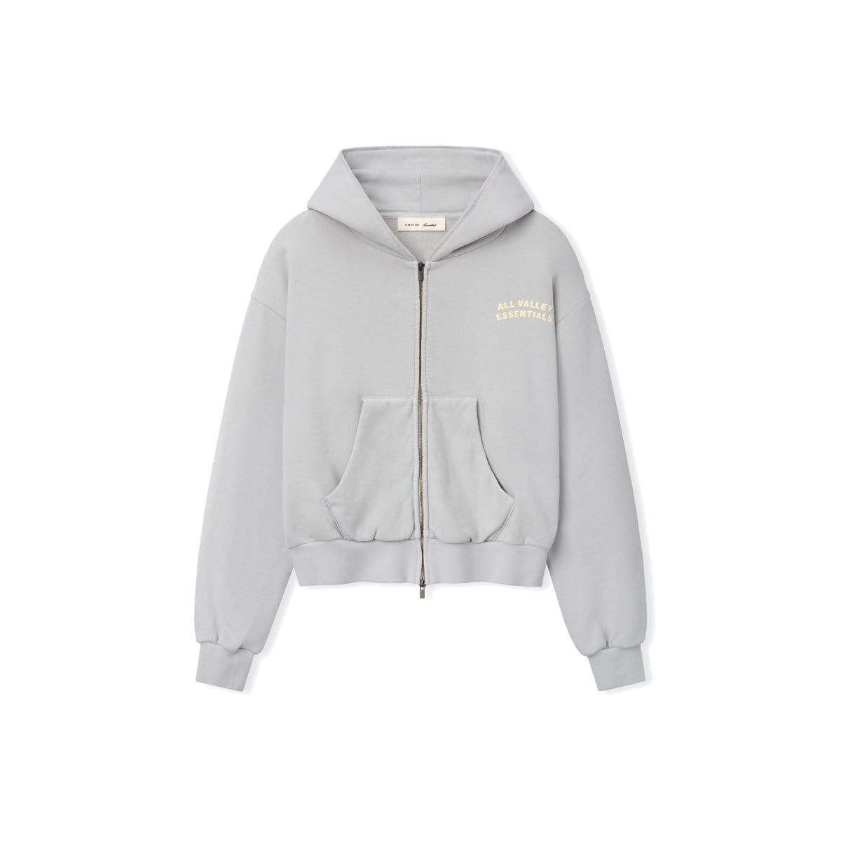 Fear of God Essentials Women's 90s Full Zip Hoodie Washed Overcast