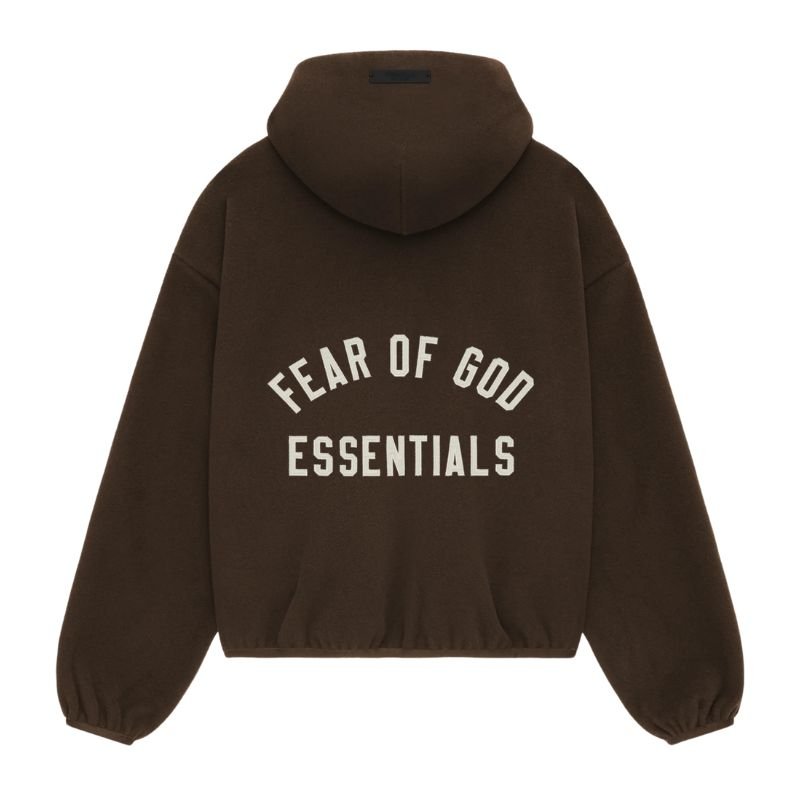 Fear of God Essentials Women's Brushed Hooded Bomber 'Brown' - Im Your Wardrobe