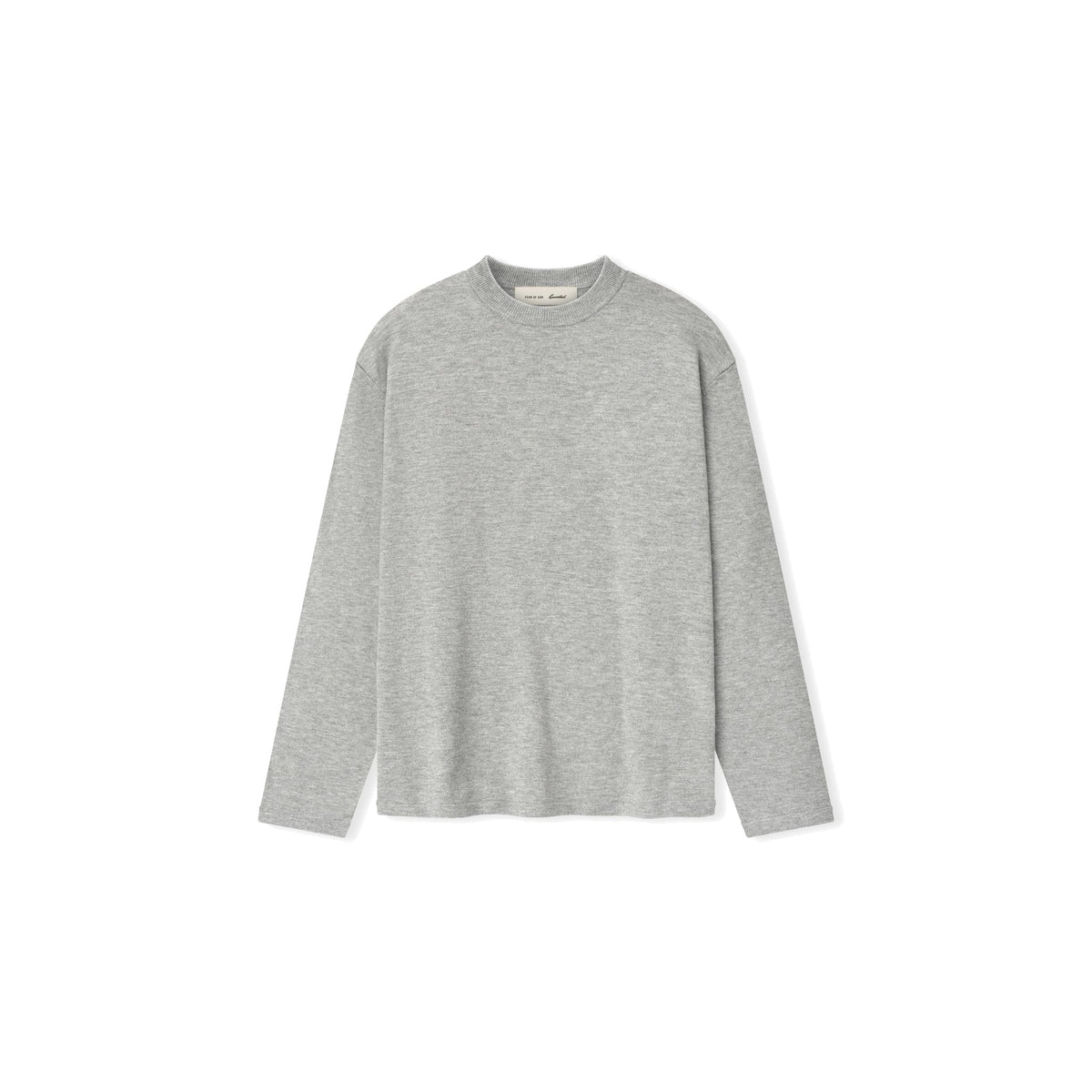 Fear of God Essentials Women's Classic Knit Long Sleeve Tee Concrete Heather