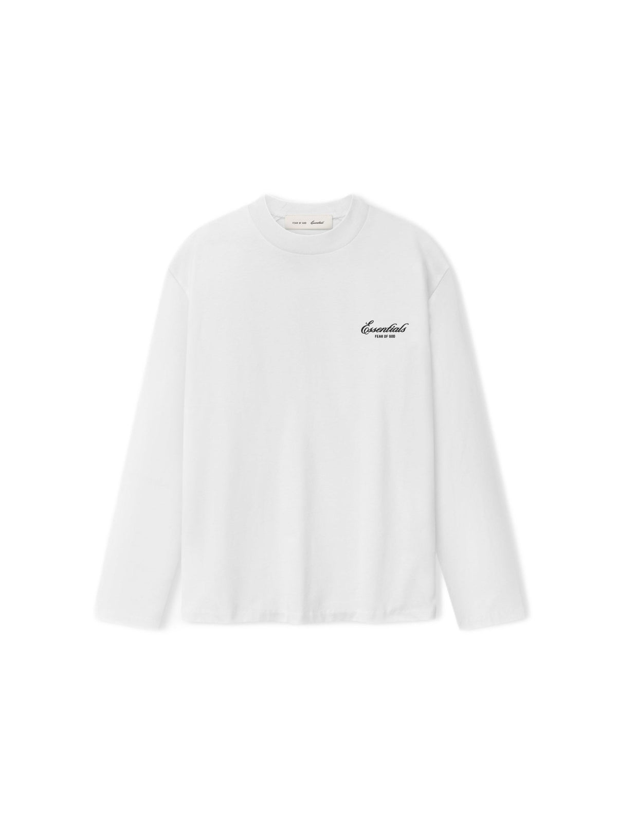 Fear of God Essentials Women's Classic Long Sleeve Tee Bright White - Im Your Wardrobe