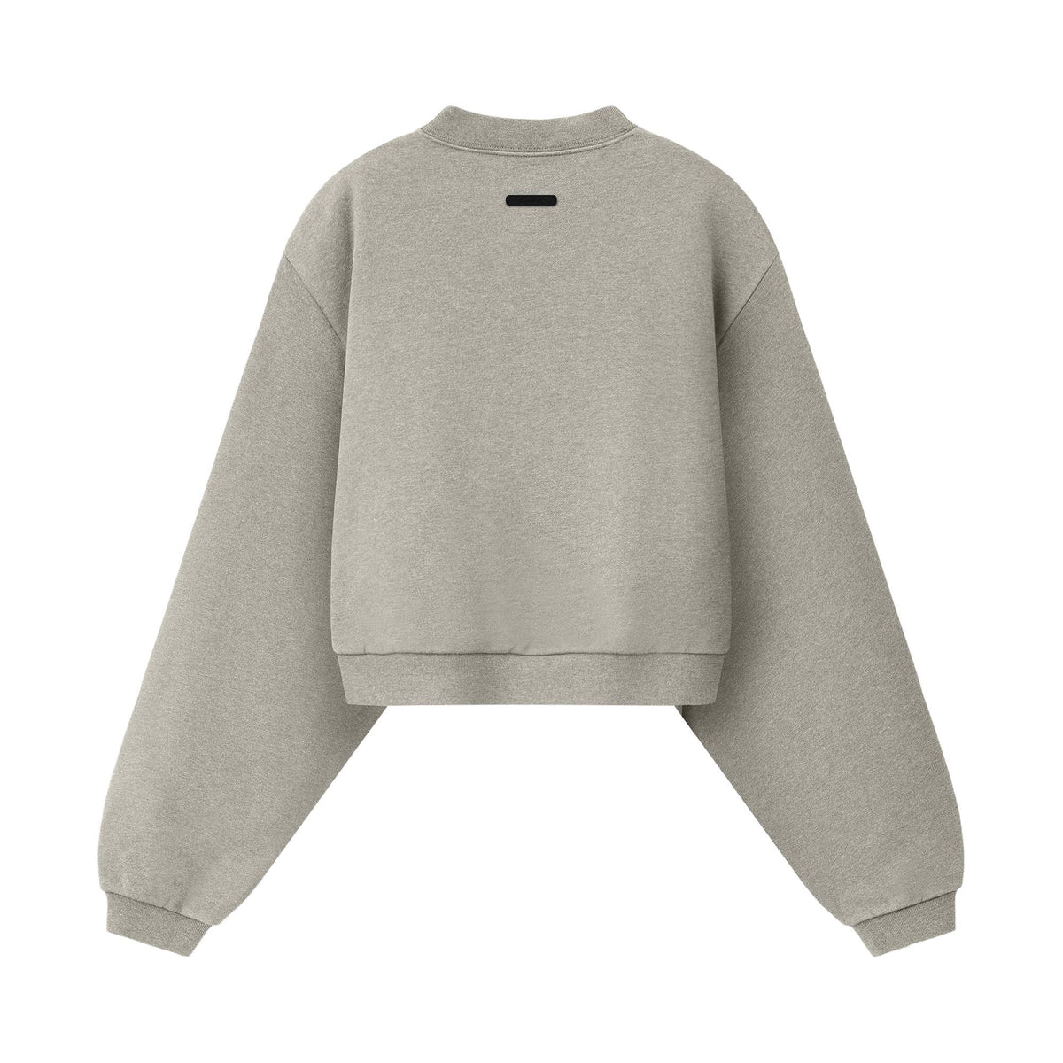 Fear of God Essentials Women's Embossed Modern Cropped Crewneck Warm Heather (FW26) - Im Your Wardrobe
