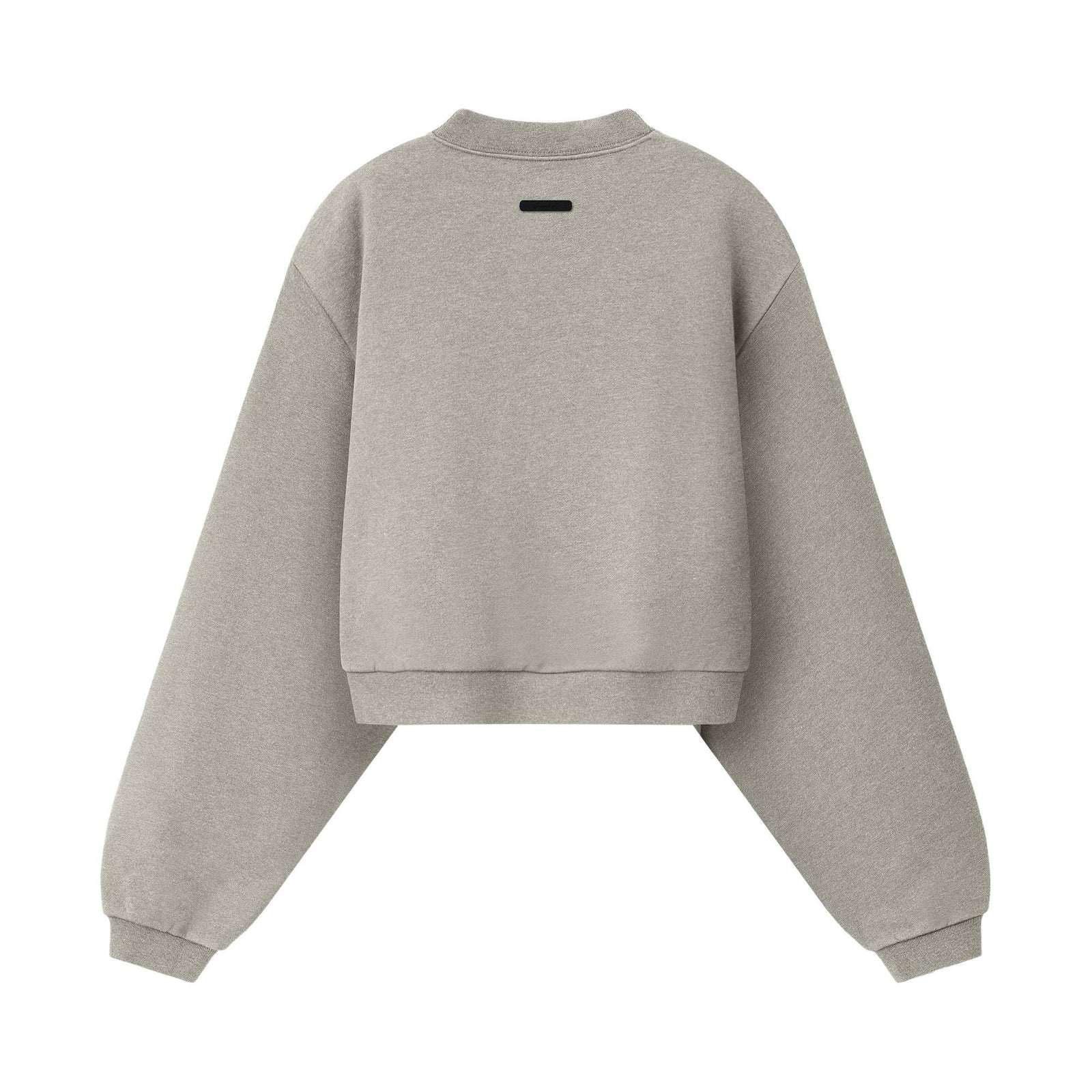 Fear of God Essentials Women's Embossed Modern Cropped Crewneck Warm Heather (FW26) - Im Your Wardrobe