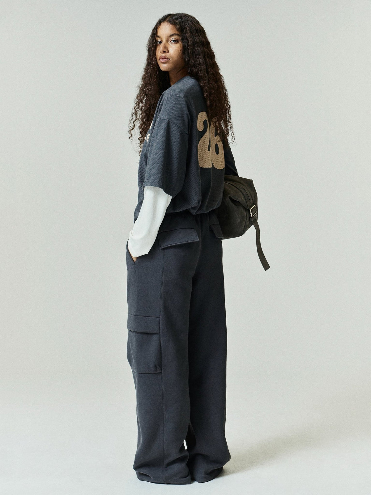 Fear of God Essentials Women's Fleece Cargo Relaxed Sweatpant Iron Grey - Im Your Wardrobe