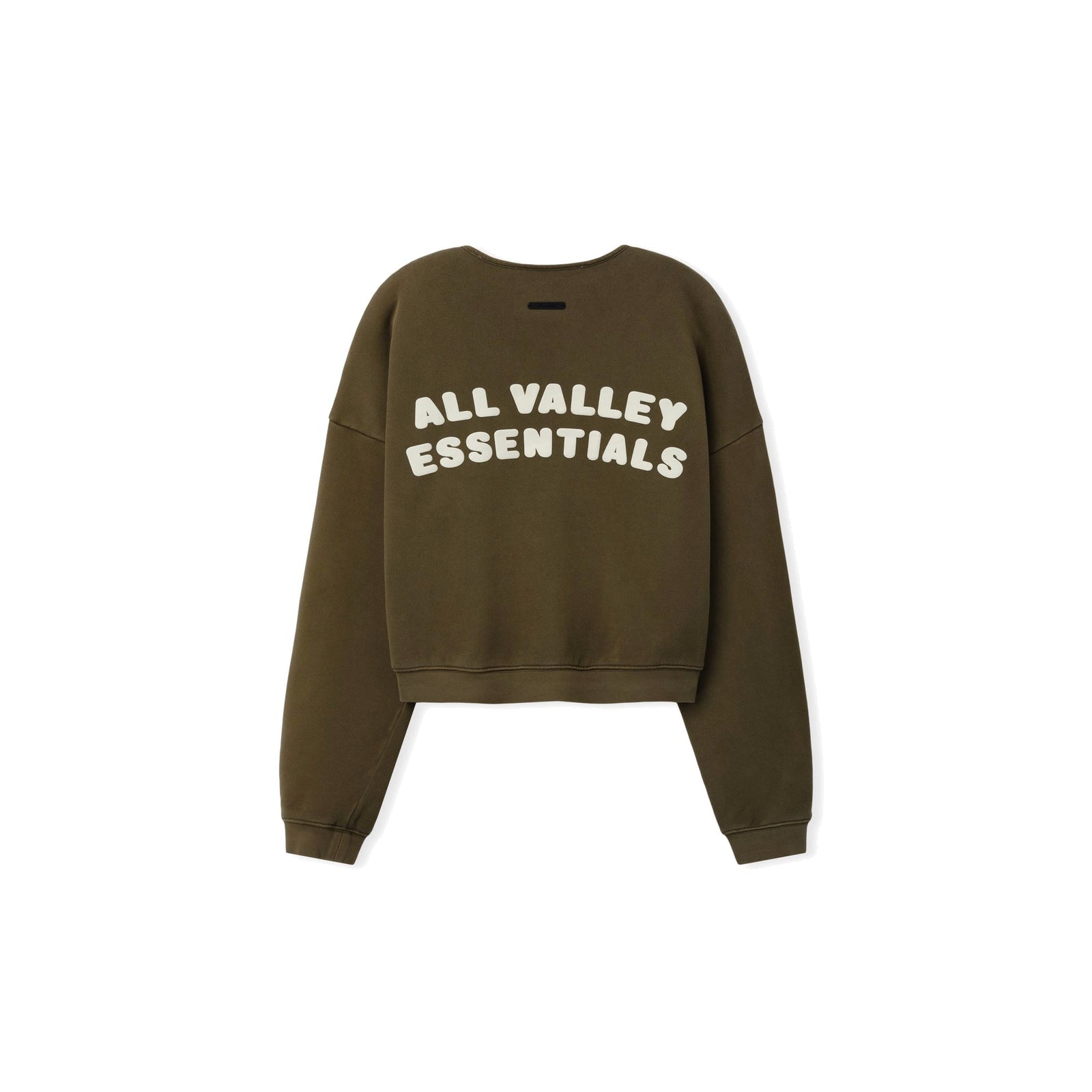 Fear of God Essentials Women's French Terry Relaxed Half Zip Washed Moss - Im Your Wardrobe