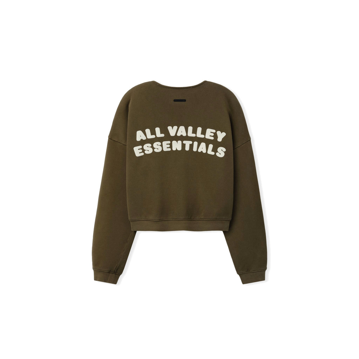 Fear of God Essentials Women's French Terry Relaxed Half Zip Washed Moss