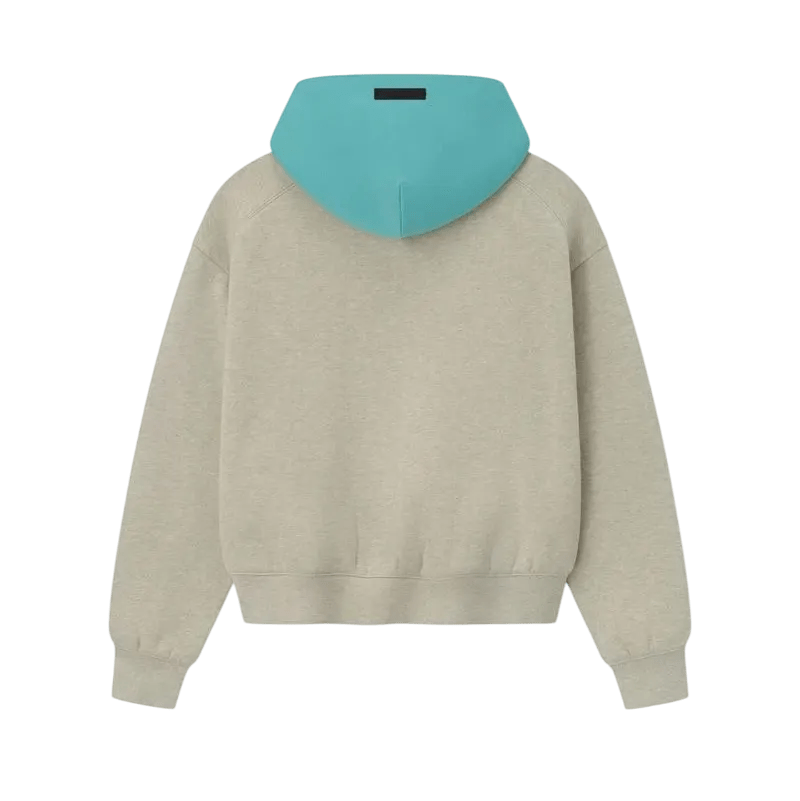 Fear of God Essentials Women's Liberty Classic Hoodie Heather Stone/ Aqua Sea - Im Your Wardrobe