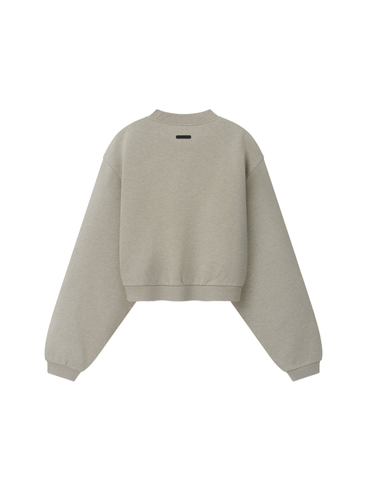 Fear of God Essentials Women's Modern Cropped Crewneck Sweatshirt Pyrite Heather - Im Your Wardrobe