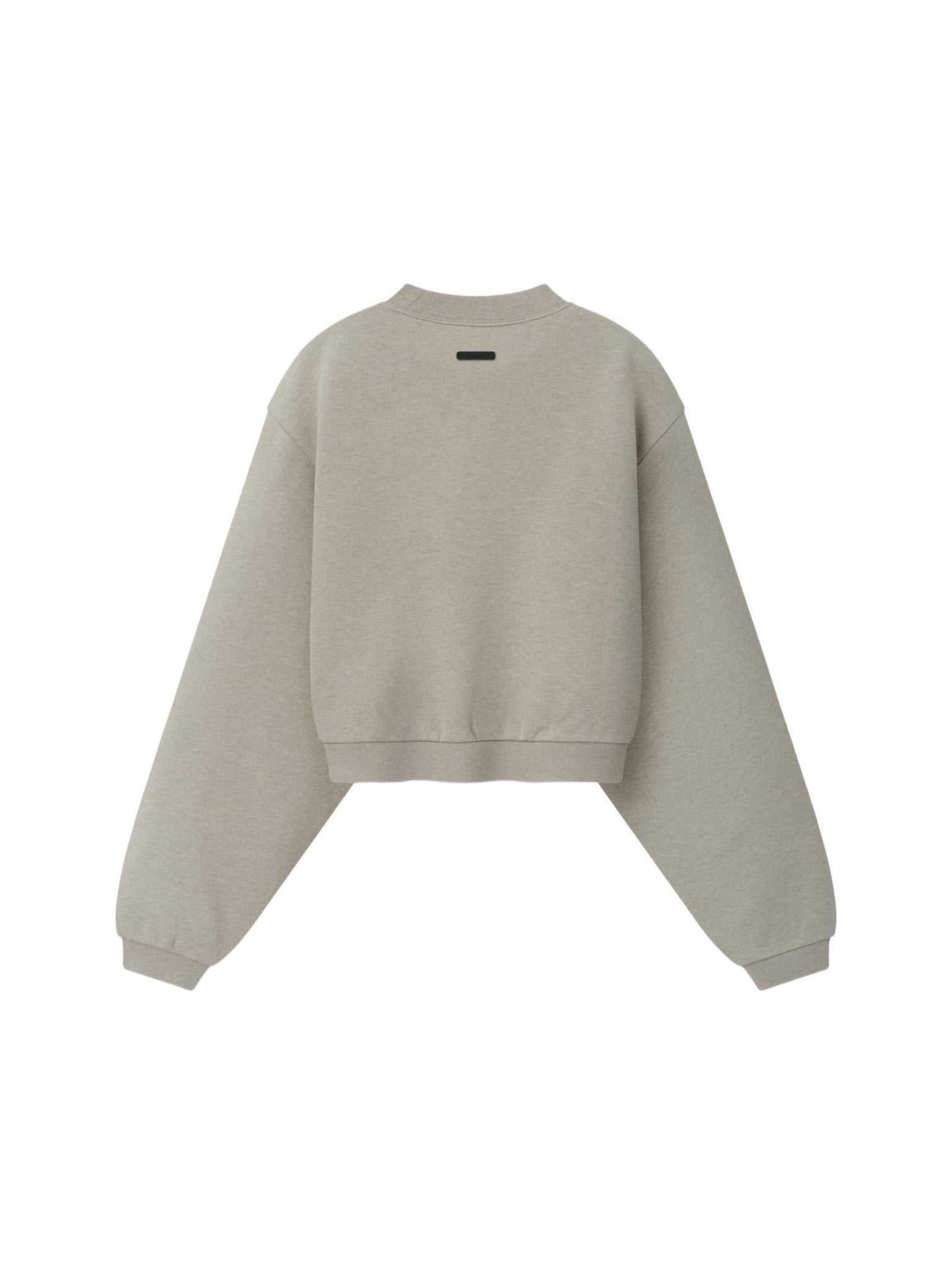 Fear of God Essentials Women's Modern Cropped Crewneck Sweatshirt Pyrite Heather - Im Your Wardrobe