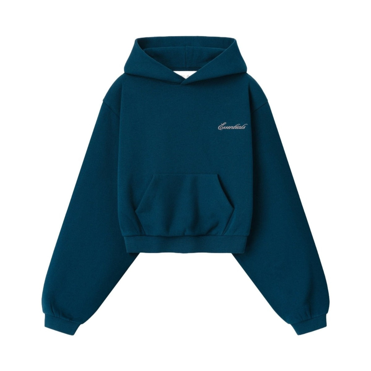 Fear of God Essentials Women's Modern Cropped Hoodie Night Sea - Im Your Wardrobe