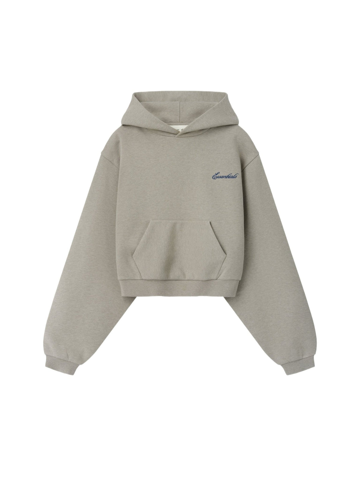 Fear of God Essentials Women's Modern Cropped Hoodie Pyrite Heather - Im Your Wardrobe
