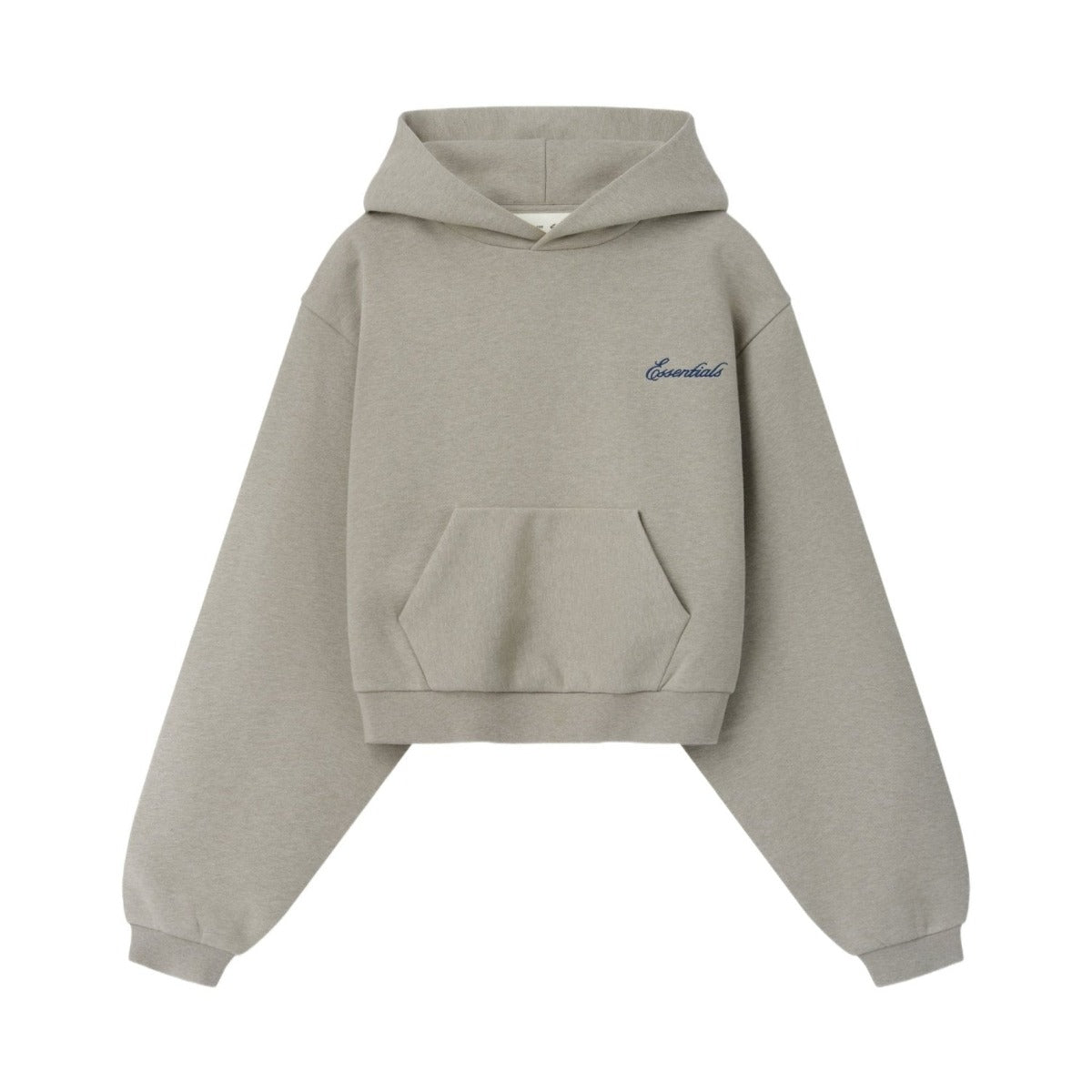 Fear of God Essentials Women's Modern Cropped Hoodie Pyrite Heather - Im Your Wardrobe