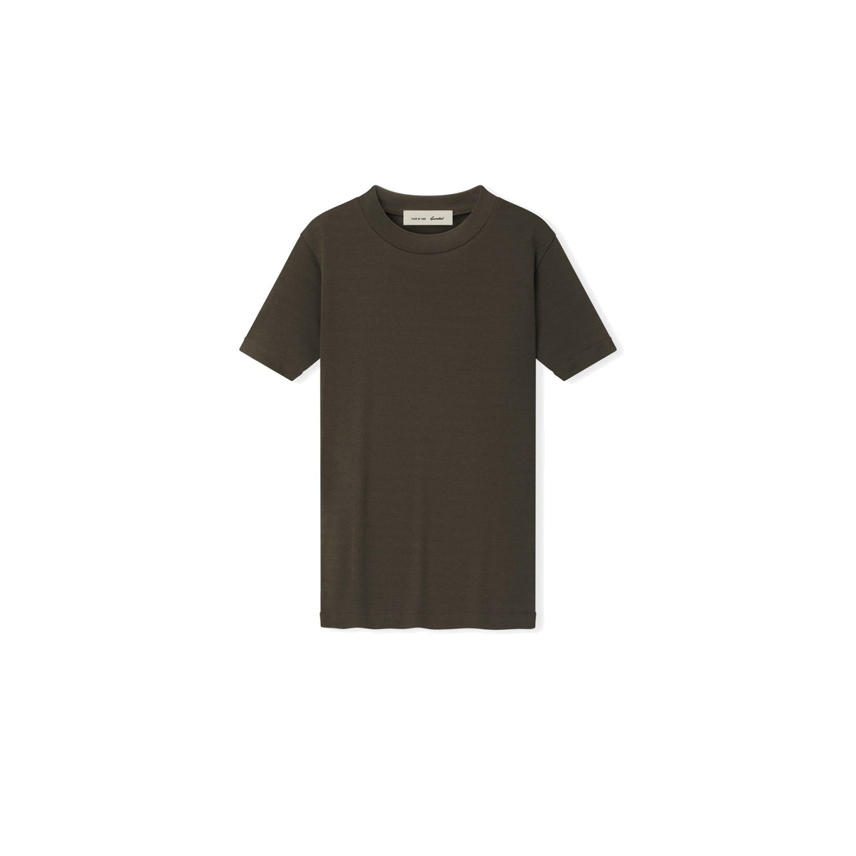 Fear of God Essentials Women's Rib Fitted Short Sleeve Tee Brown - Im Your Wardrobe