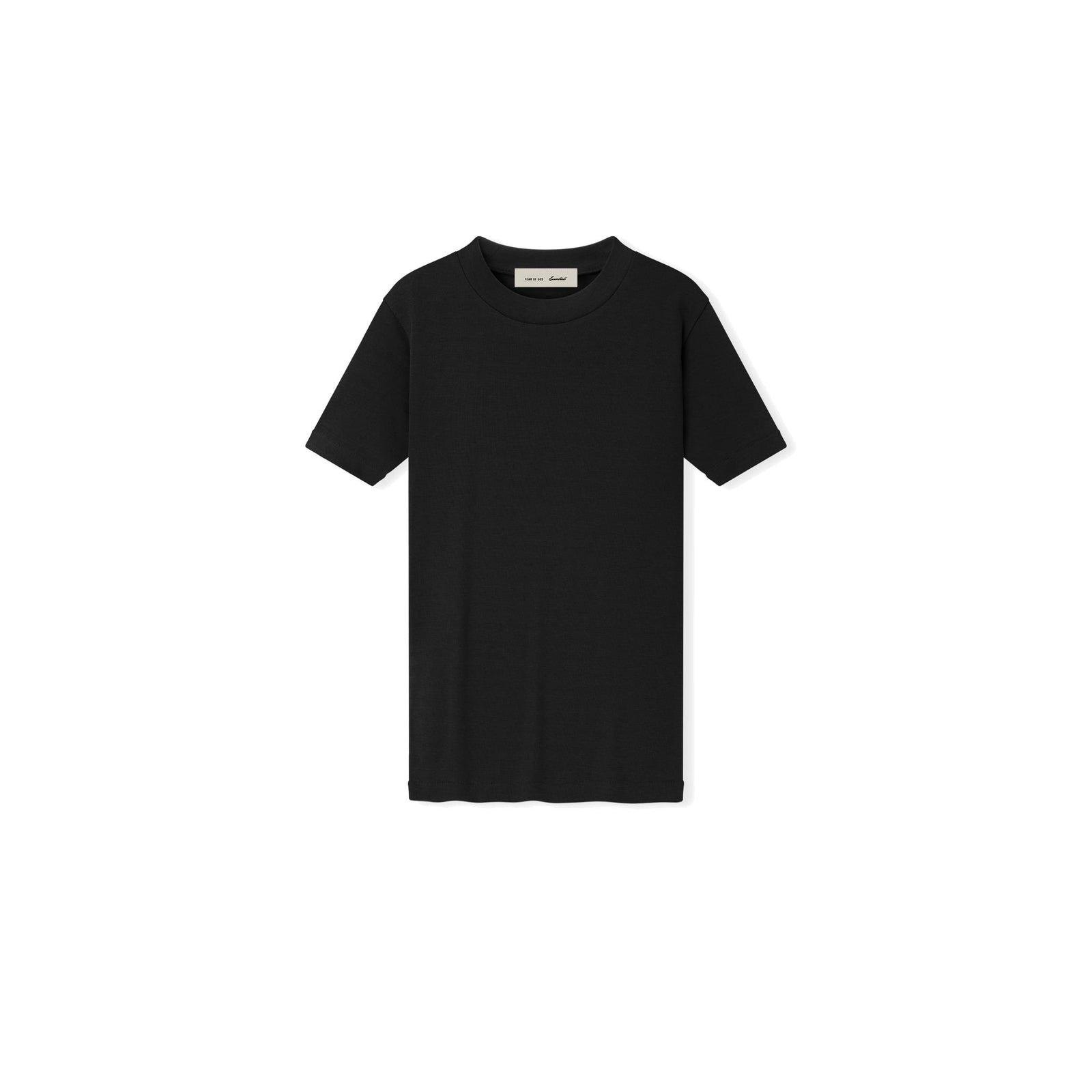Fear of God Essentials Women's Rib Fitted Short Sleeve Tee Vintage Black - Im Your Wardrobe