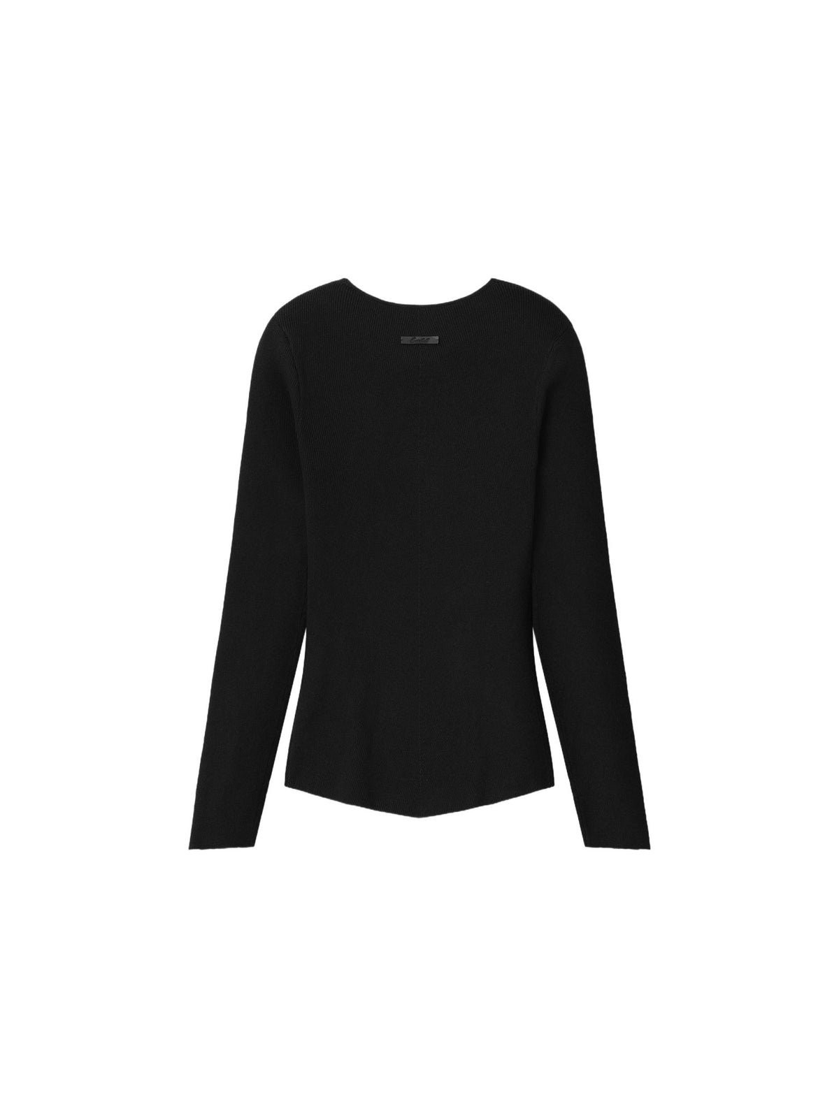 Fear of God Essentials Women's Rib Knit Chevron V-Neck Vintage Black - Im Your Wardrobe