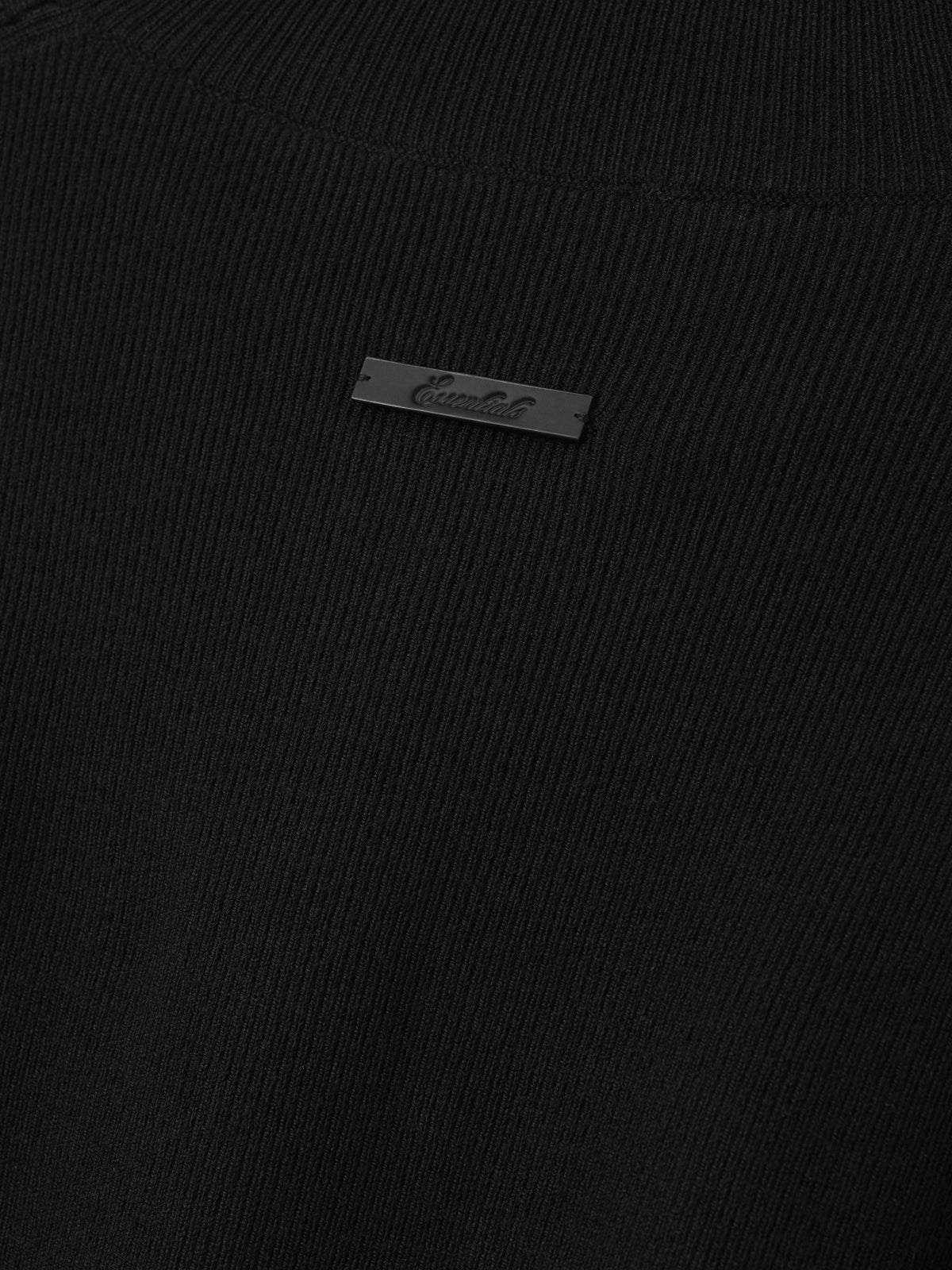 Fear of God Essentials Women's Rib Knit Long Sleeve Dress Vintage Black - Im Your Wardrobe