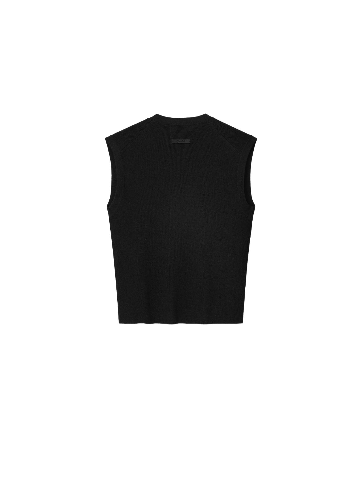 Fear of God Essentials Women's Rib Knit V-Neck Cropped Tank Vintage Black - Im Your Wardrobe