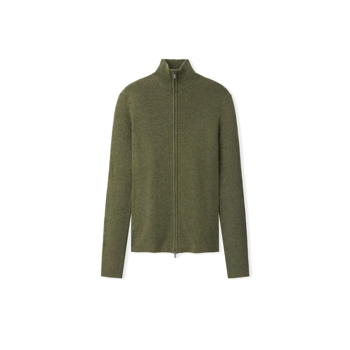 Fear of God Essentials Women's Rib Knit Zip Up Jacket Moss