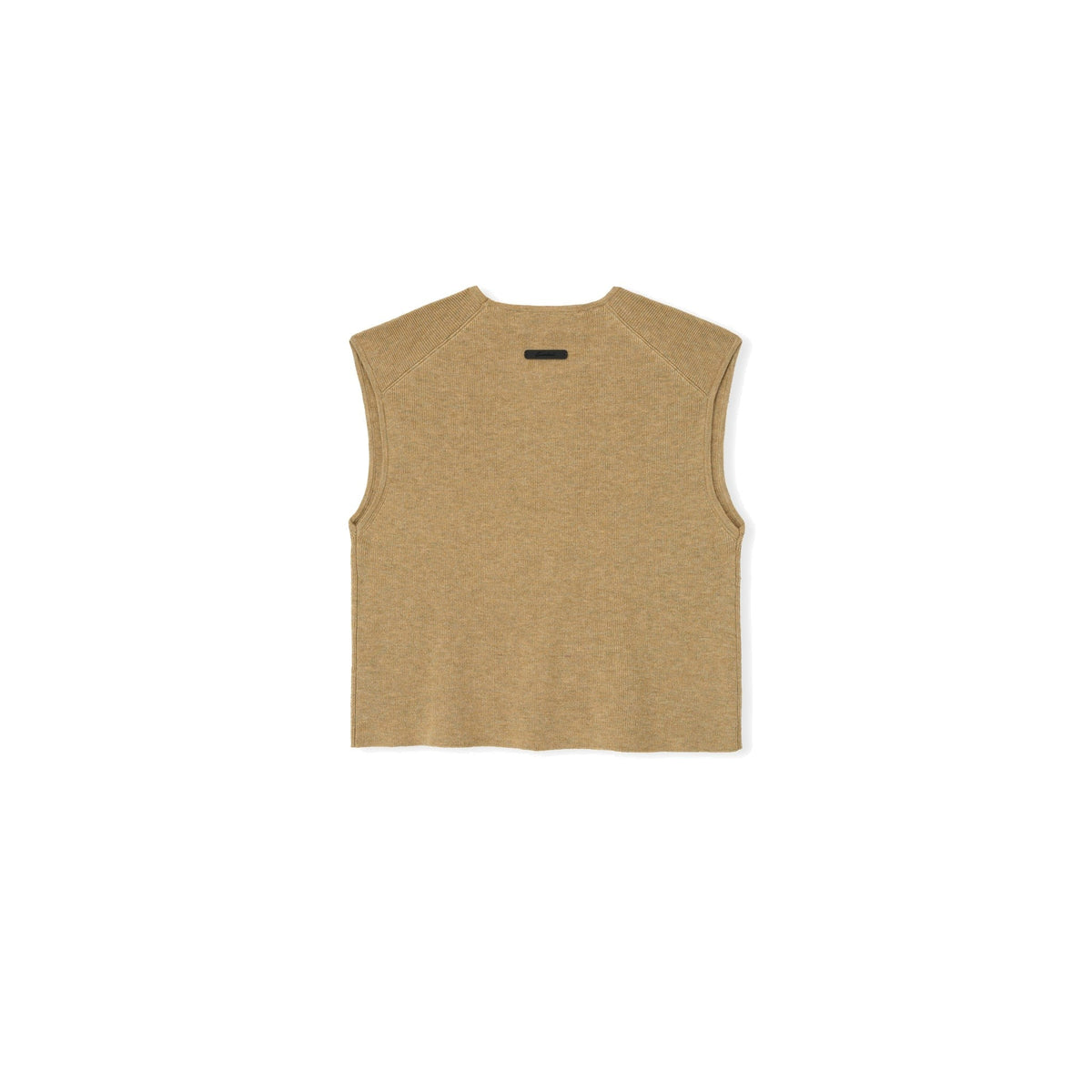 Fear of God Essentials Women's Signature Rib Knit Cropped Top Dune - Im Your Wardrobe