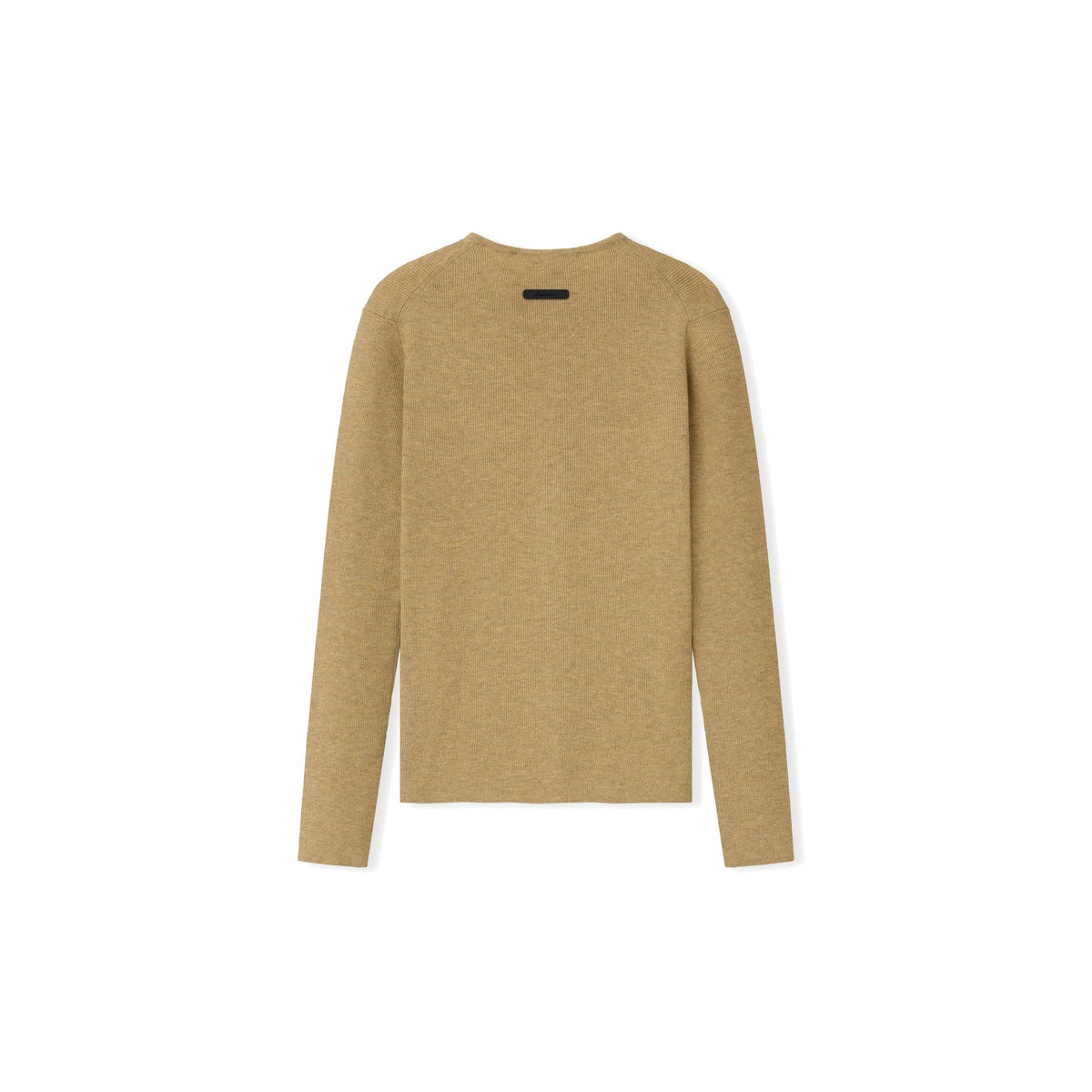 Fear of God Essentials Women's Signature Rib Knit Fitted Long Sleeve Zip Up Tee Dune