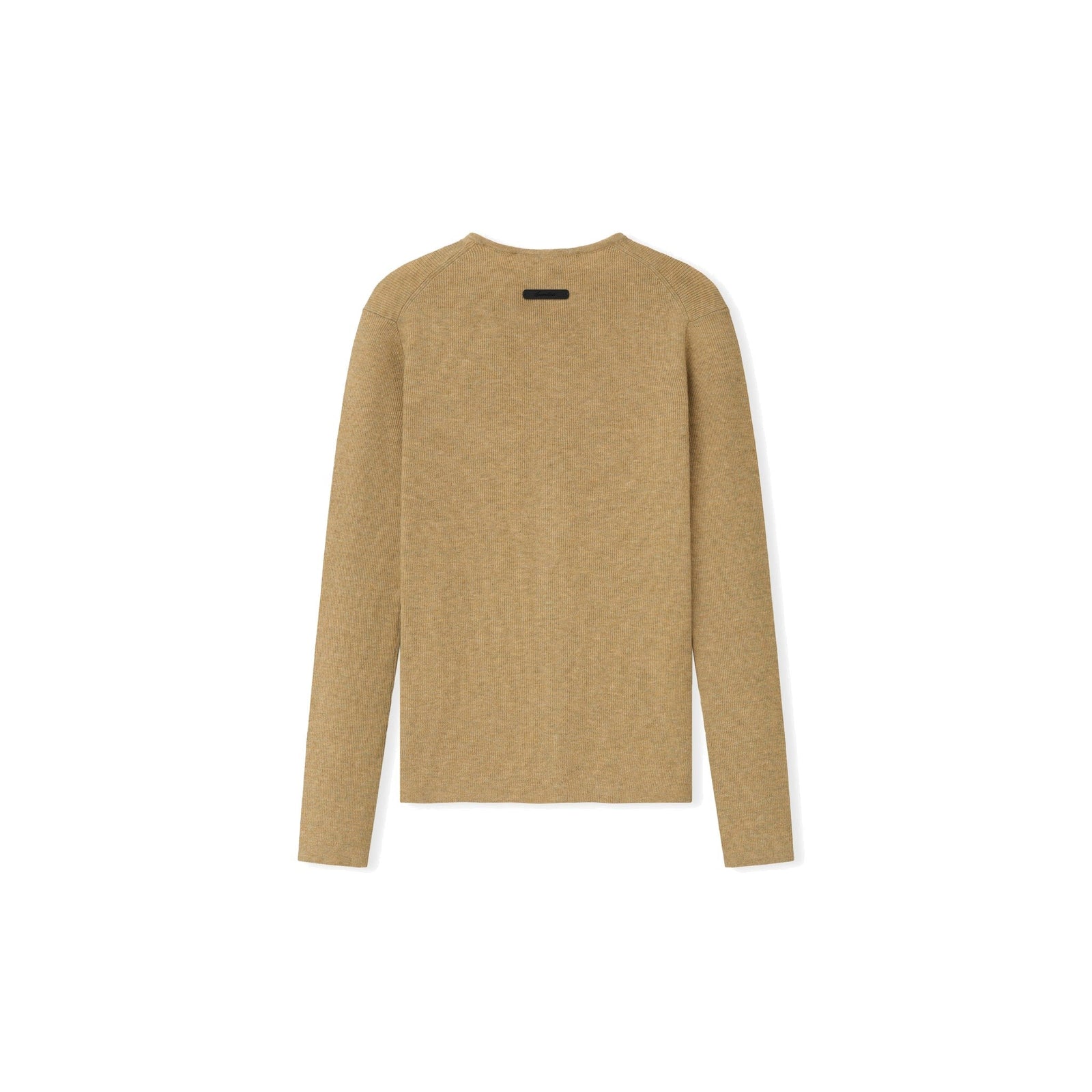Fear of God Essentials Women's Signature Rib Knit Fitted Long Sleeve Zip Up Tee Dune - Im Your Wardrobe