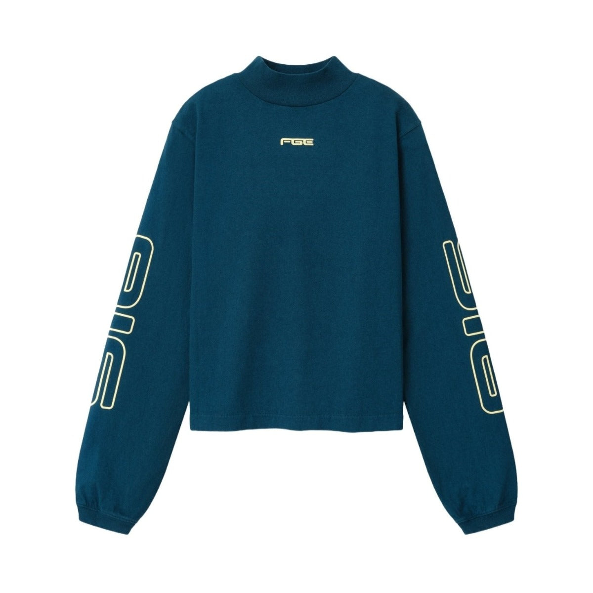 Fear of God Essentials Women's Slim Mock Neck Longsleeve Tee Washed Night Sea - Im Your Wardrobe