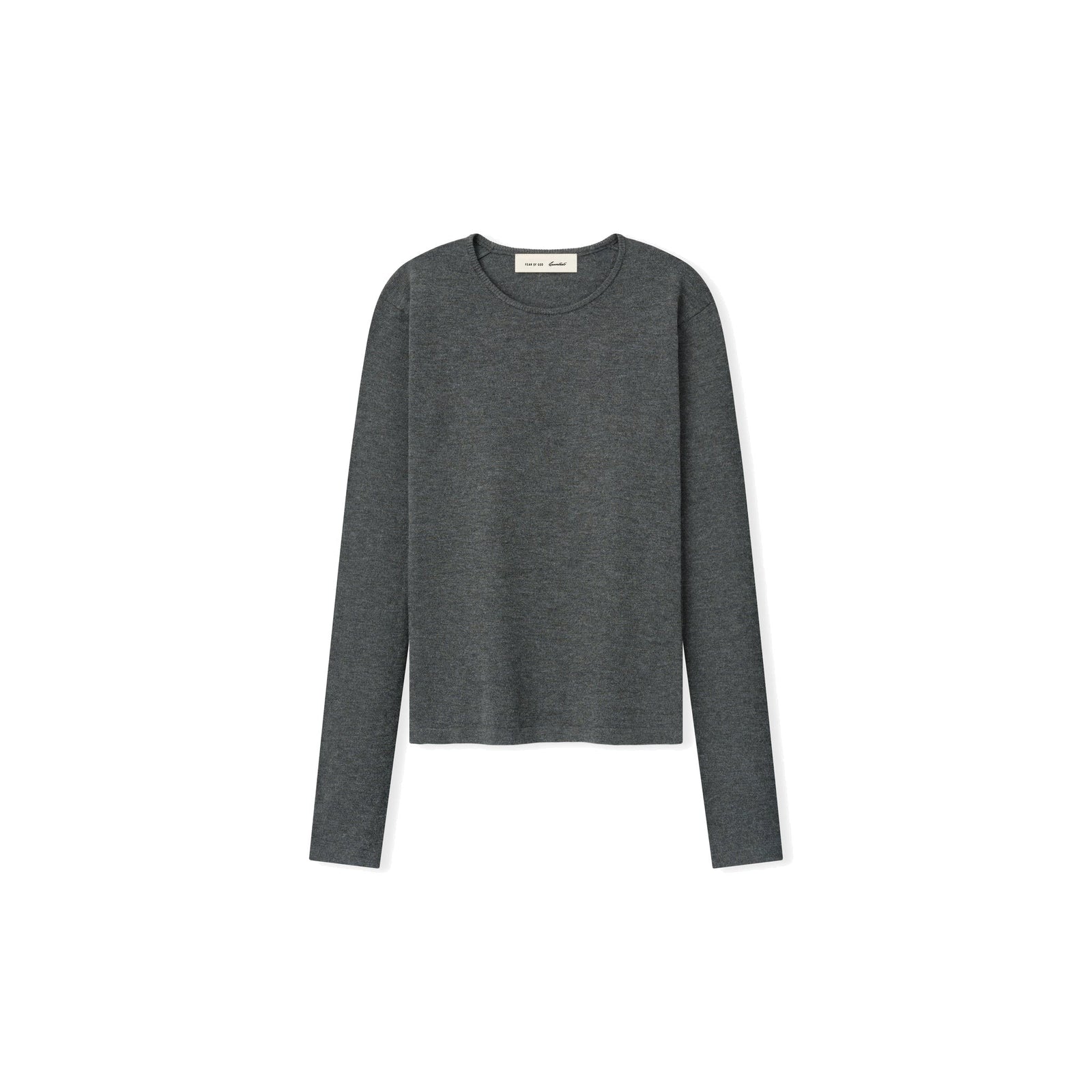 Fear of God Essentials Women's Soft Knit Slim Longsleeve Iron Grey - Im Your Wardrobe