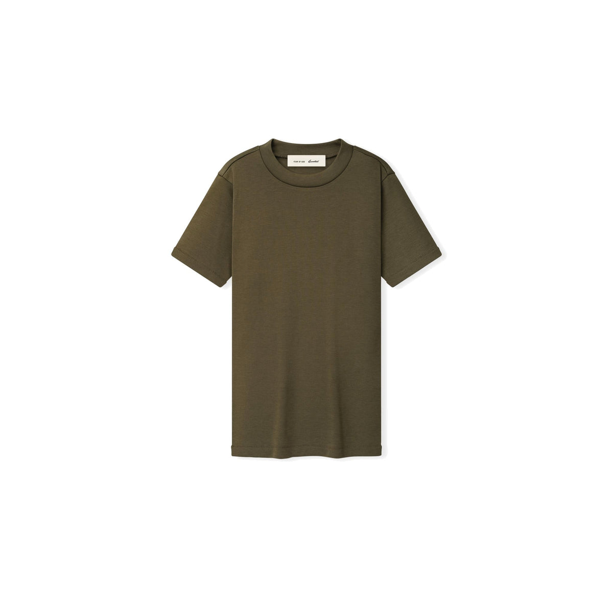 Fear of God Essentials Women's Soft Rib Fitted T-Shirt Moss - Im Your Wardrobe
