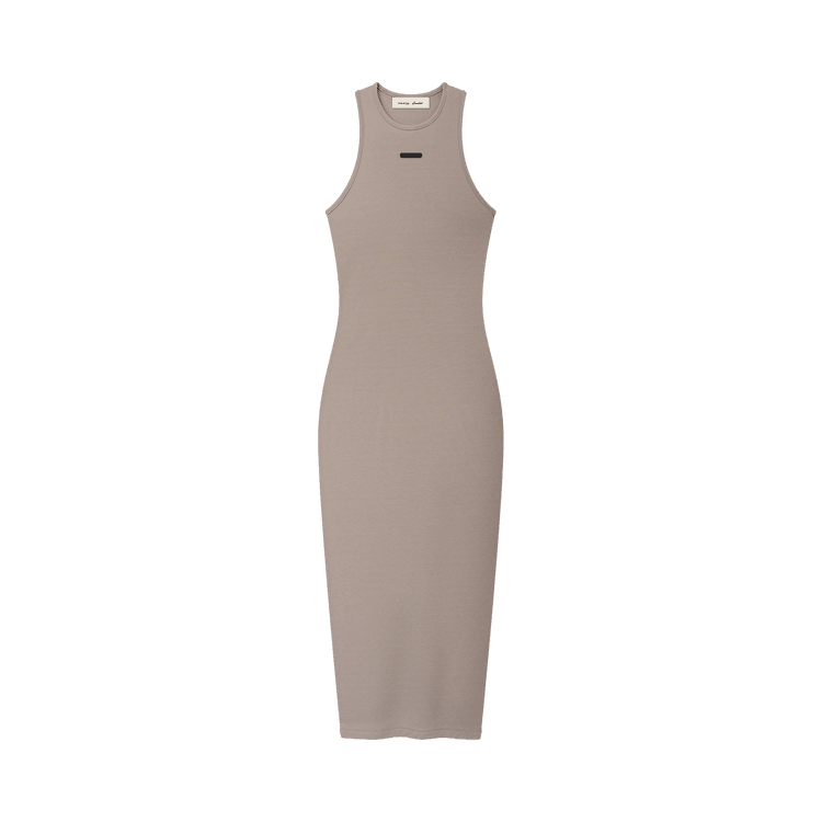Fear of God Essentials Women's Soft Rib Racerback Dress Seal (SS26) - Im Your Wardrobe