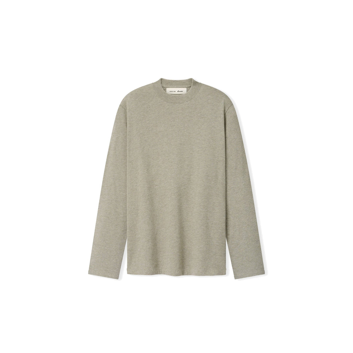 Fear of God Essentials Women's Tri-Blend Classic Fit Long Sleeve Tee Seal Heather - Im Your Wardrobe