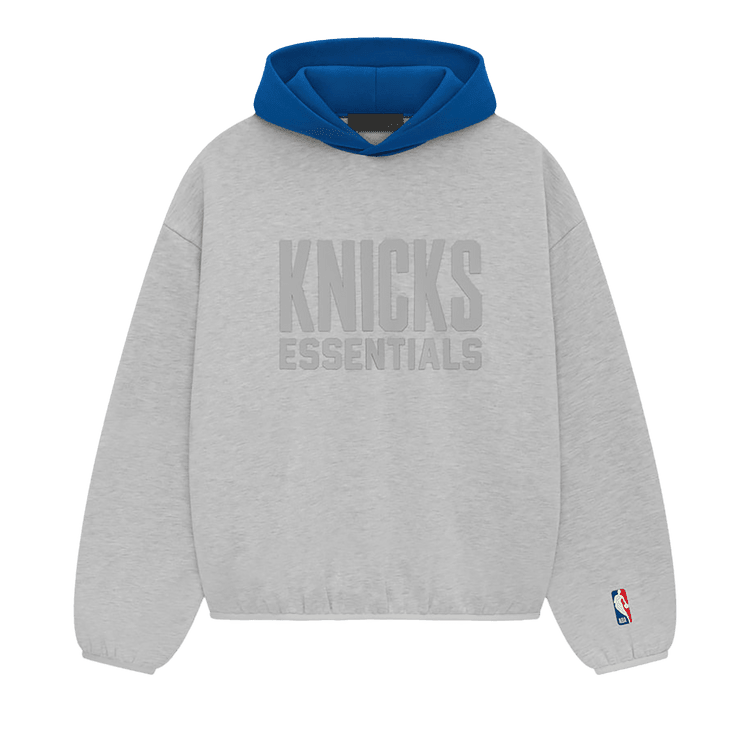 Fear of God Essentials x NBA Knicks Hoodie Light Heather (FW24) - Im Your Wardrobe