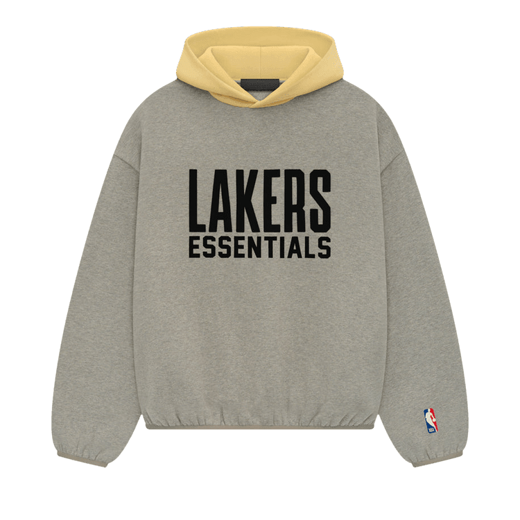 Fear of God Essentials x NBA Lakers Hoodie Warm Heather (FW24) - Im Your Wardrobe