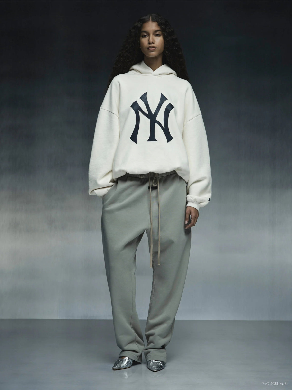 Fear of God Essentials Yankees Sport Hoodie Cream White - Im Your Wardrobe