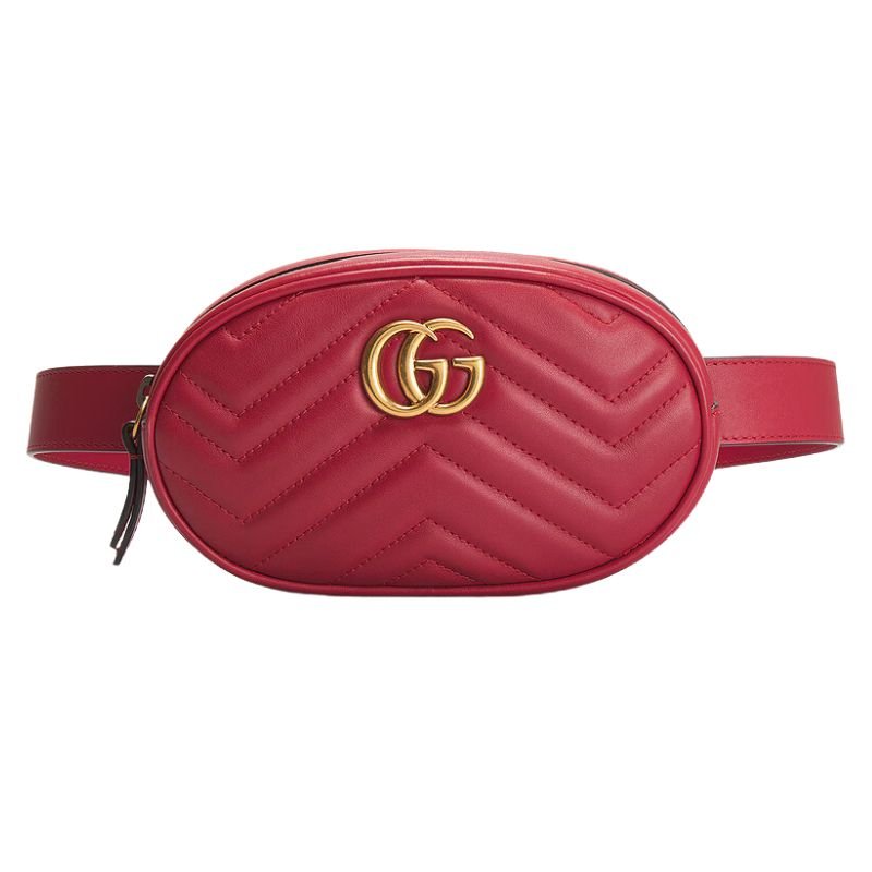 Gucci GG Marmont Quilted Leather Belt Bag 'Red' - Im Your Wardrobe