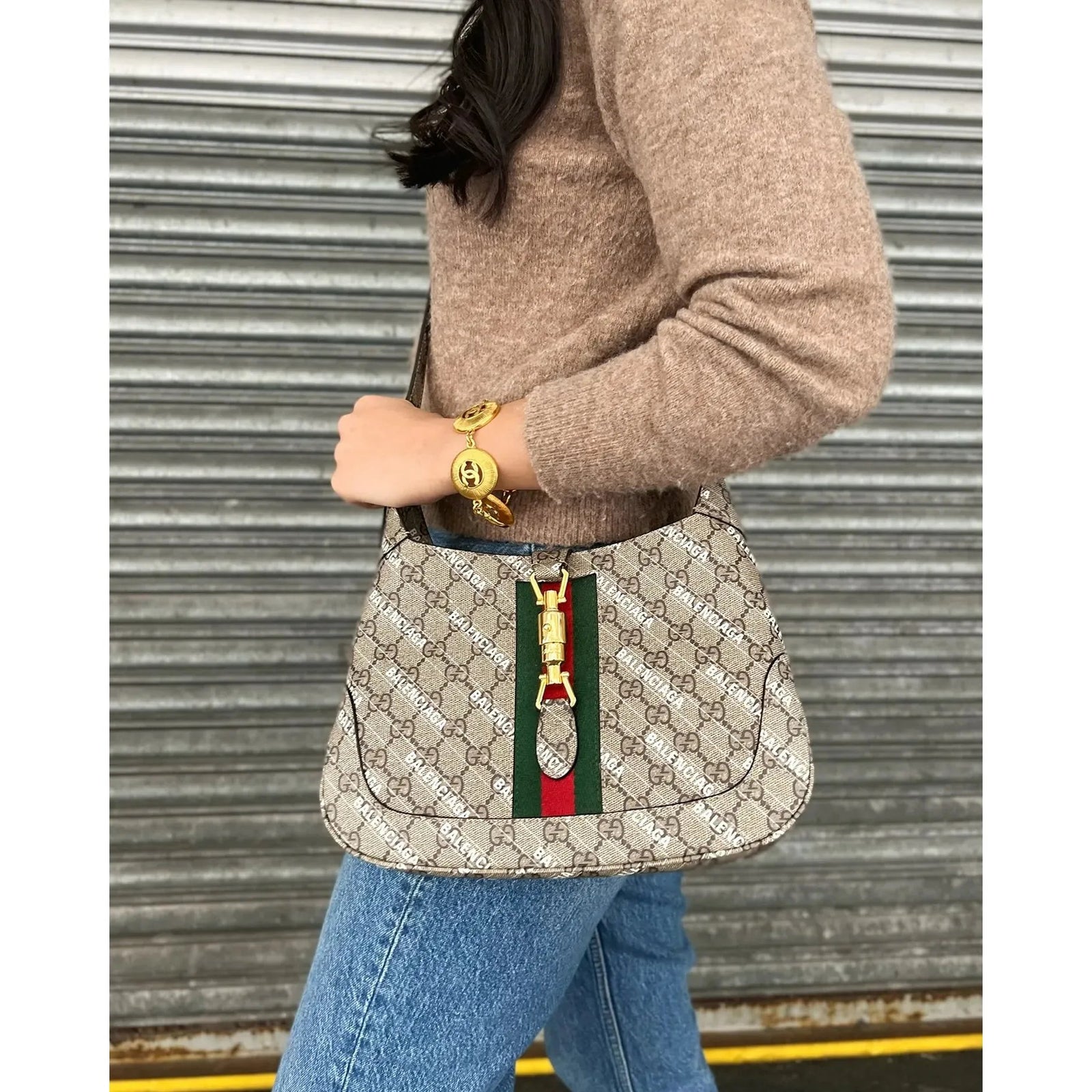 Gucci x Balenciaga The Hacker Project Small Jackie 1961 Beige/Ebony - Im Your Wardrobe