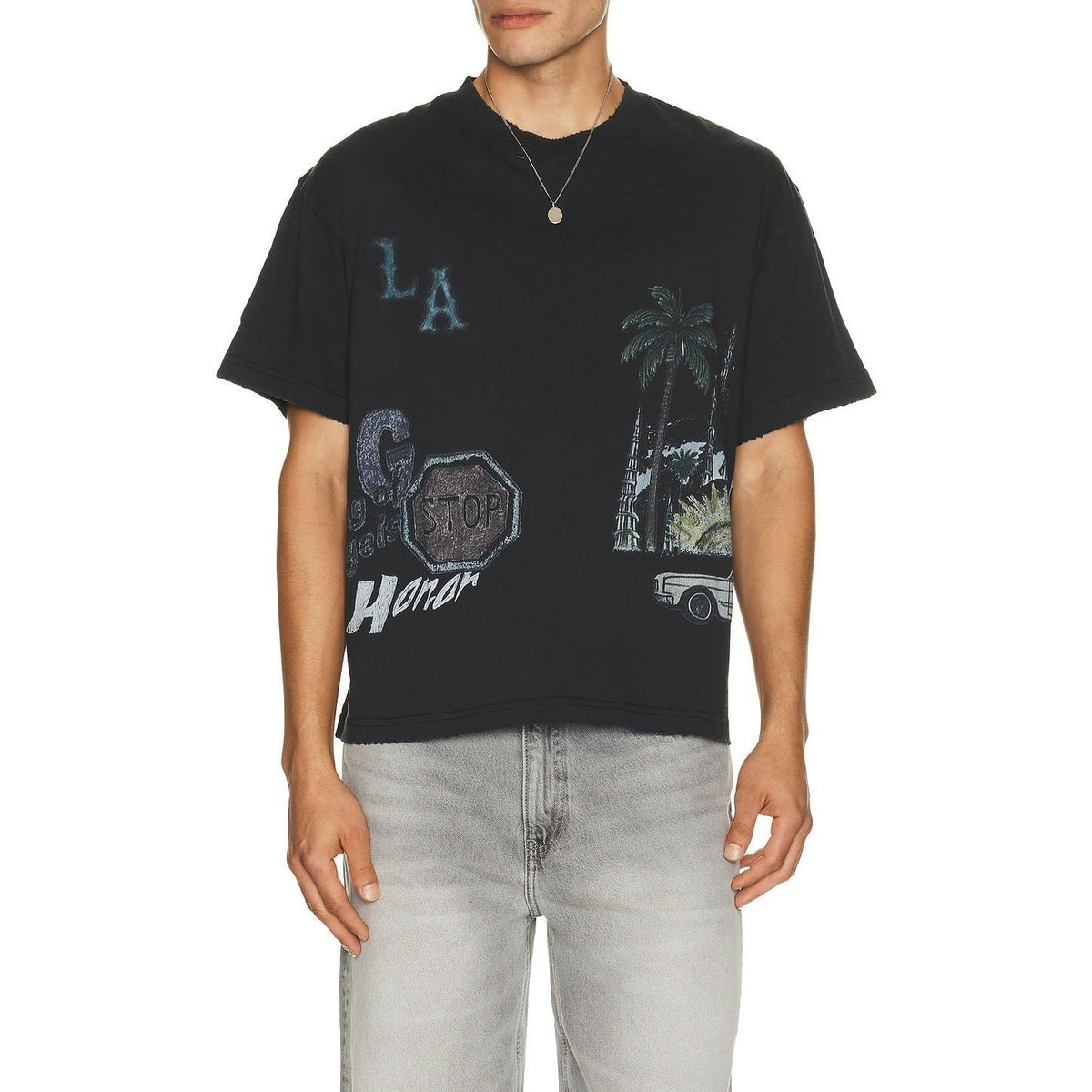 Honor The Gift All Over Los Angeles Tee Black - Im Your Wardrobe